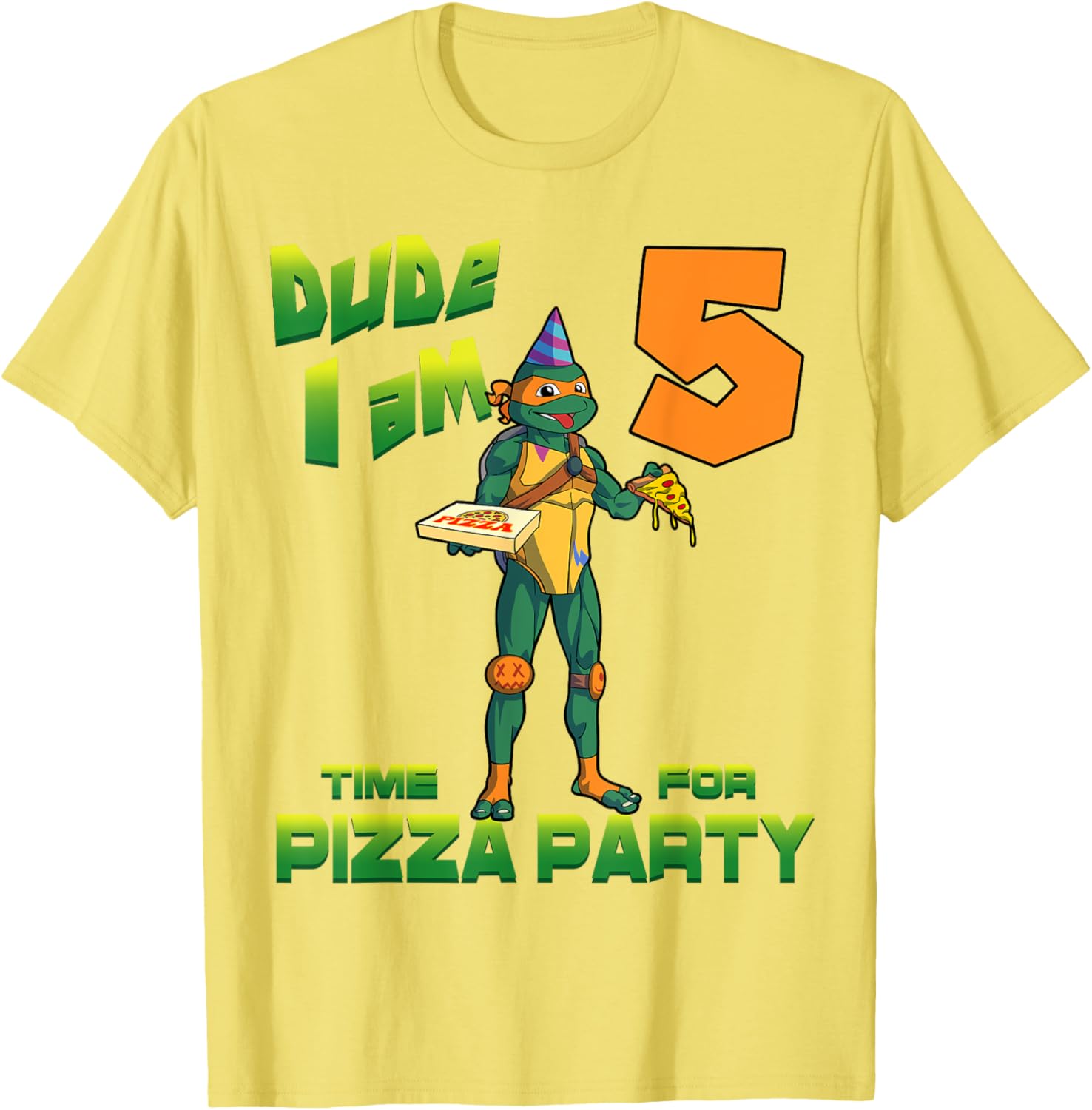 Mademark Teenage Mutant Ninja Turtles Michelangelo Pizza Party T-Shirt - 18
