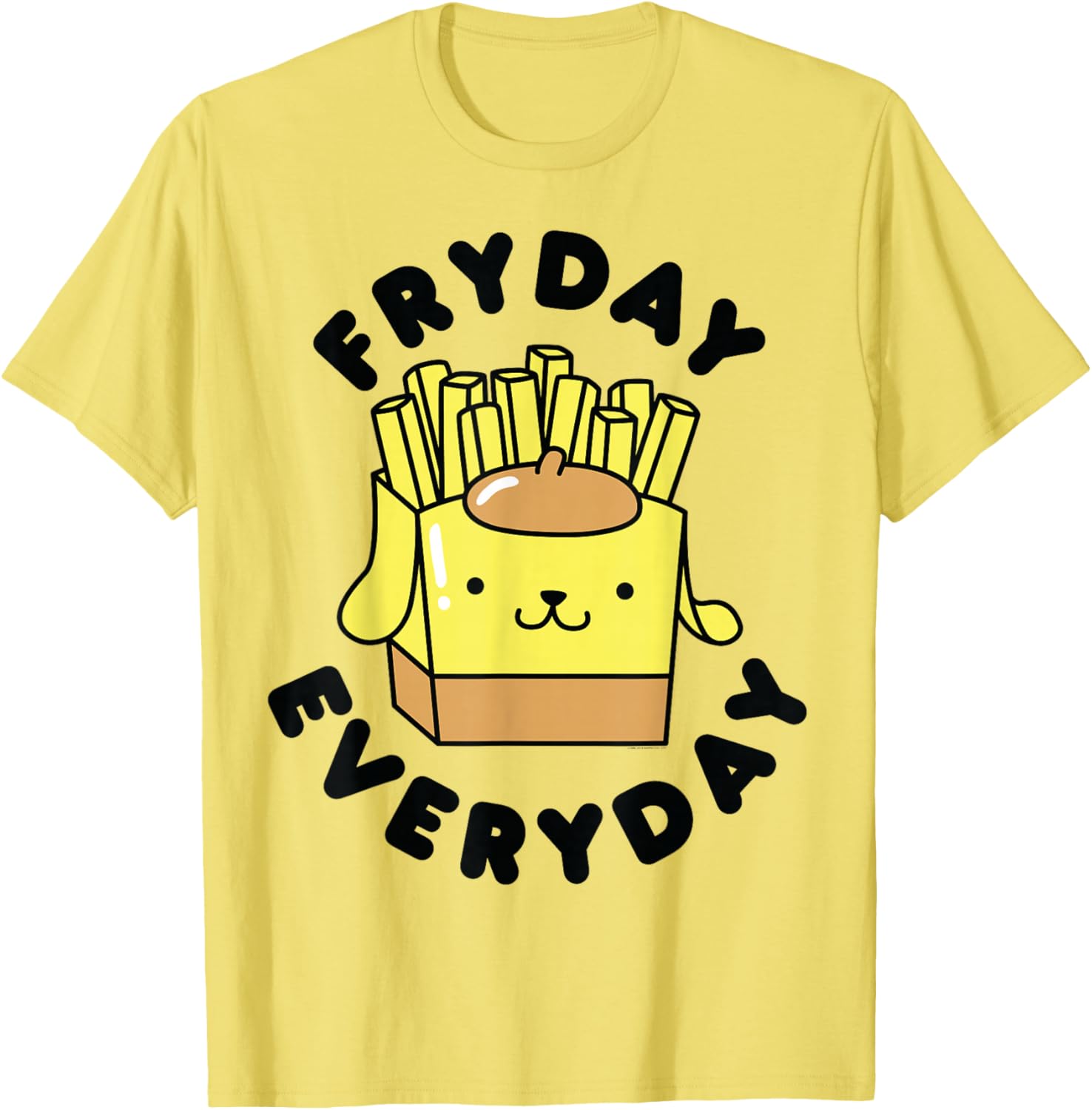 Pom Pom Purin French Fries Fryday T-Shirt for Fun Casual Wear - 19
