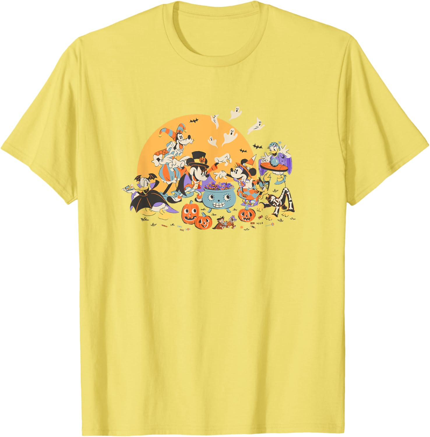 Disney Mickey and Friends Halloween Retro T-Shirt for Fun Holiday Style - 19