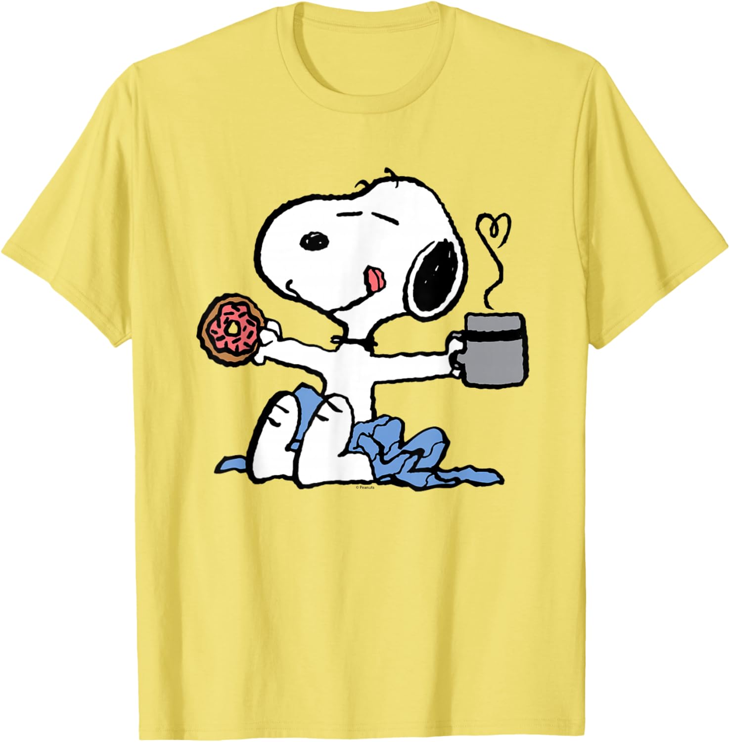 Cute Peanuts Snoopy Donut Coffee T-Shirt for Fun Fashion Lovers - 6