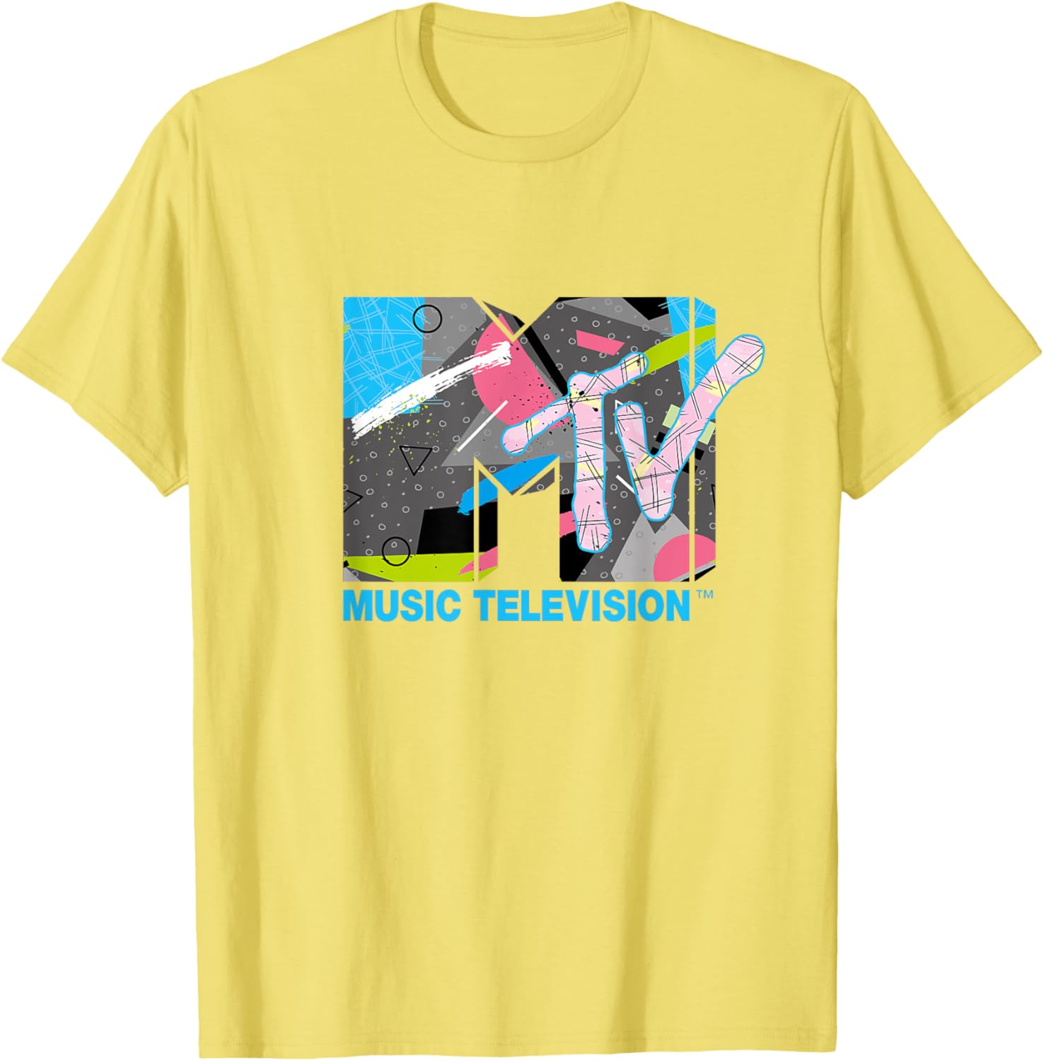 Mademark x MTV Abstract Art Geometric Logo T-Shirt for Trendy Style - 4