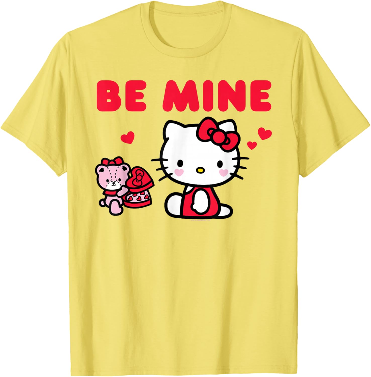 Cute Hello Kitty Be Mine Chocolates T-Shirt for Valentine's Day Fun - 14