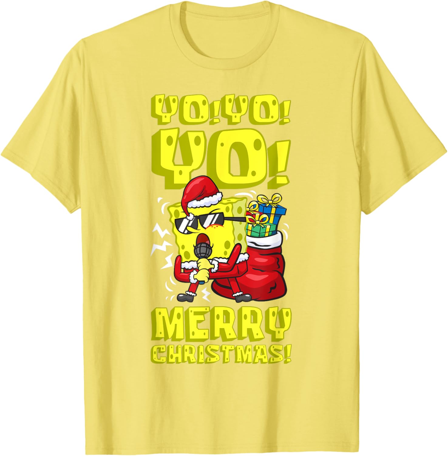 Mademark SpongeBob Santa Merry Christmas T-Shirt Fun Holiday Gift - 5