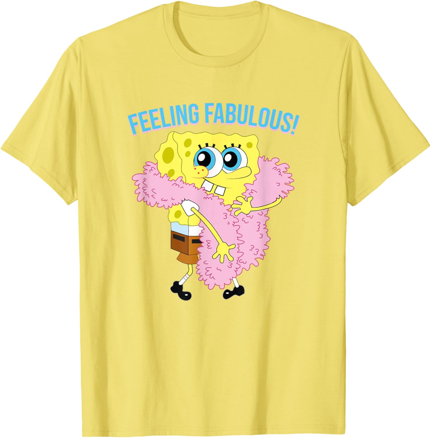Mademark SpongeBob SquarePants Feeling Fabulous Feather Boa T-Shirt - 19