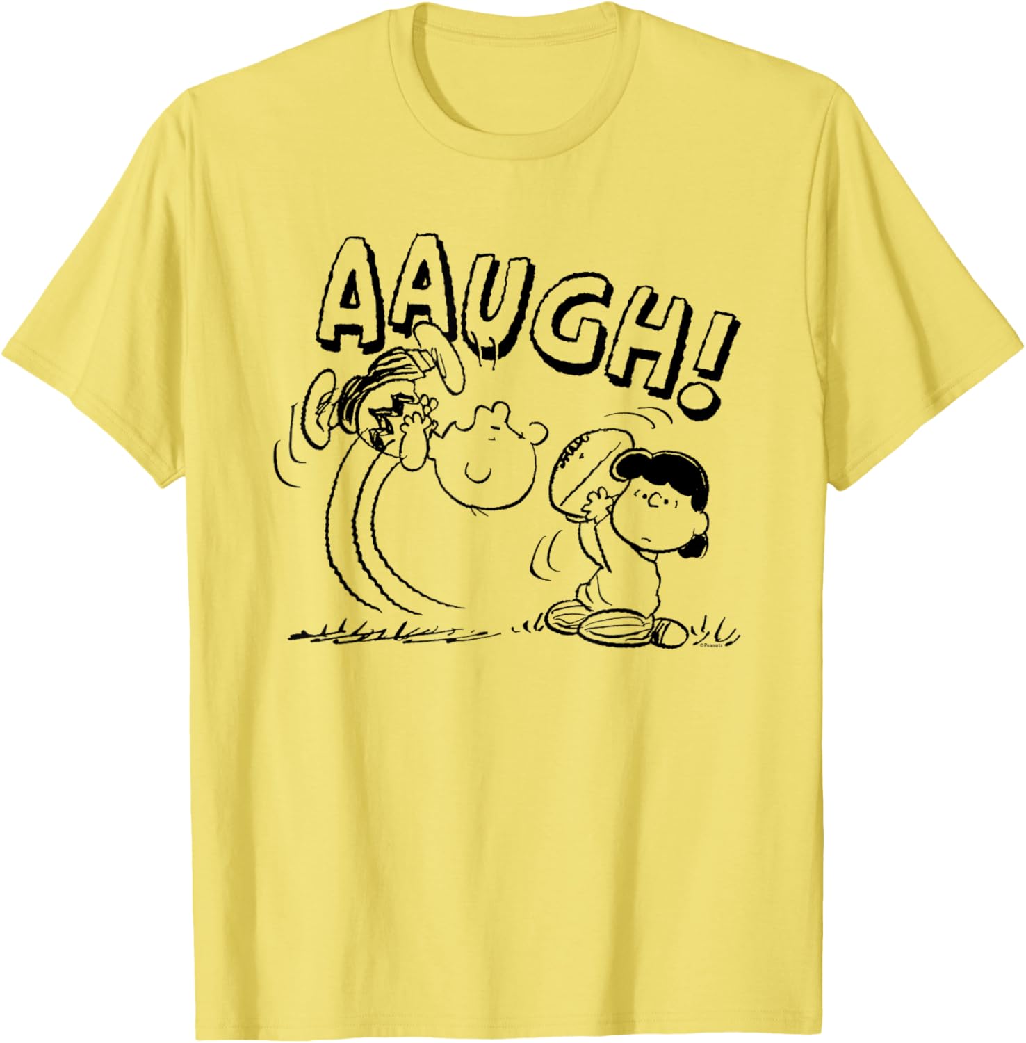Charlie Brown Lucy Football Kick T-Shirt Fun Peanuts Graphic Tee - 5