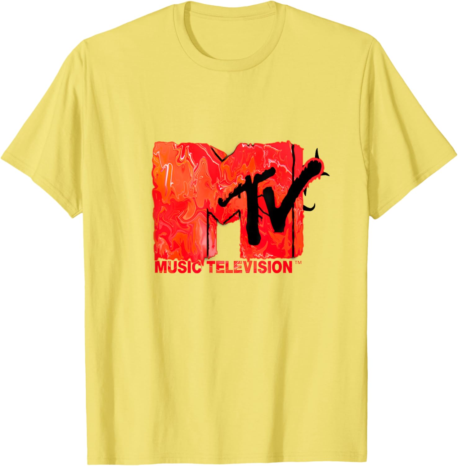 Mademark x MTV Red Lava Flow Logo T-Shirt for Stylish Fans - 1