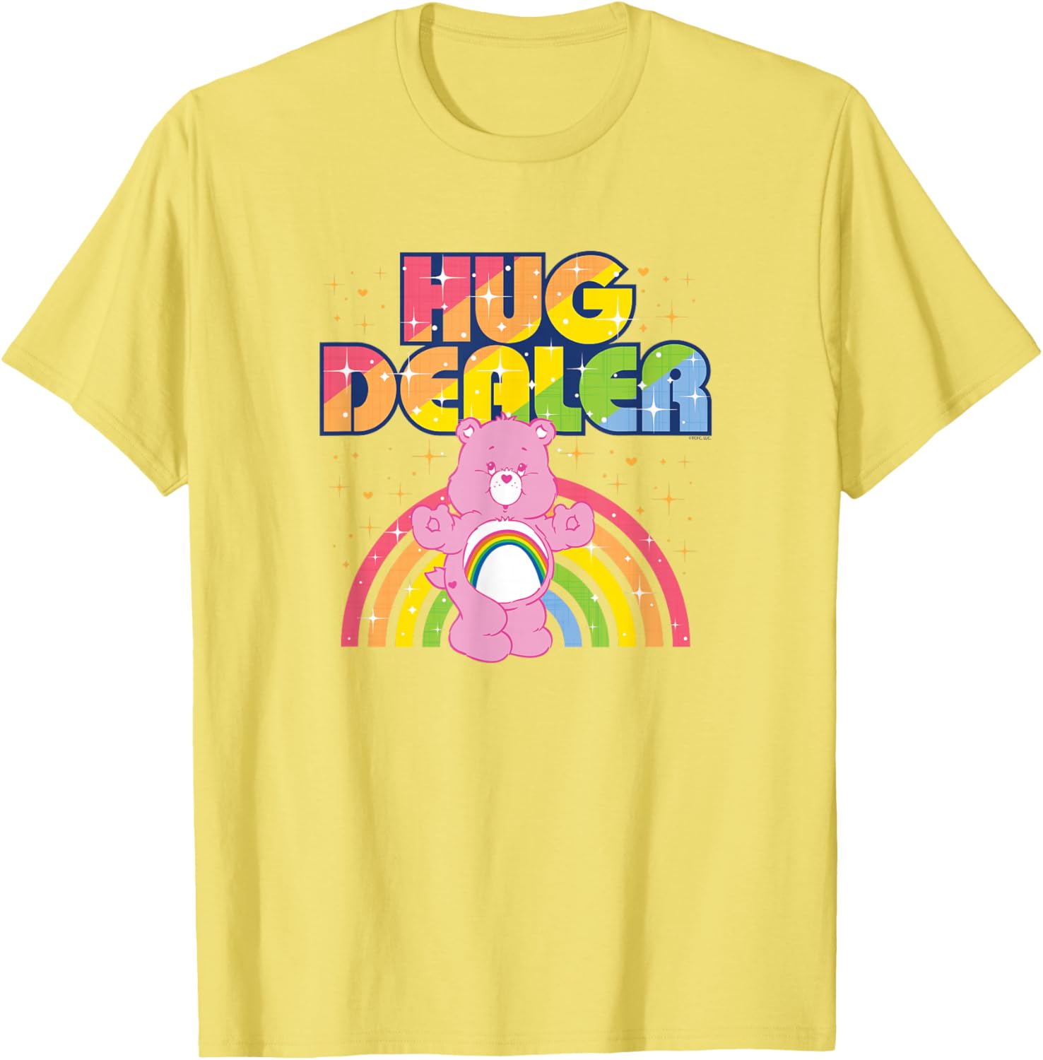 Care Bears Hug Dealer Retro Rainbow T-Shirt for Fun Casual Wear - 8