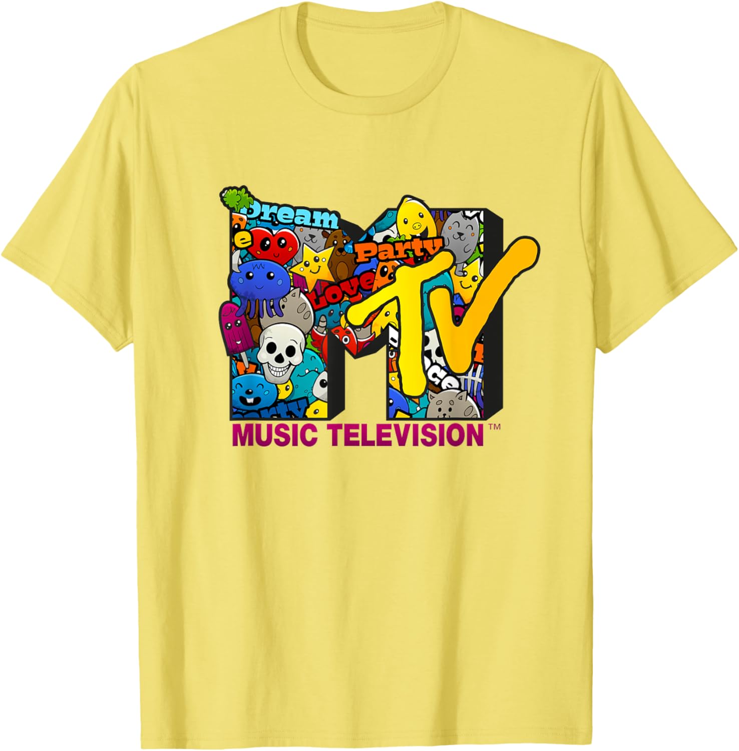 Mademark x MTV Fun Love Party Emotes T-Shirt for Happy Vibes - 4