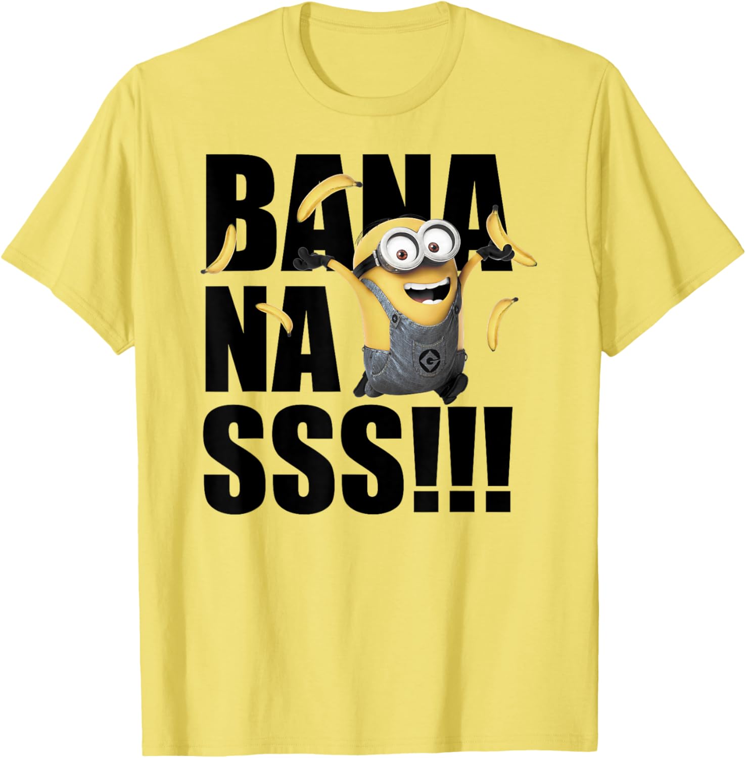 Despicable Me Minions Dave Goes Bananas Fun Graphic T-Shirt for Kids - 1