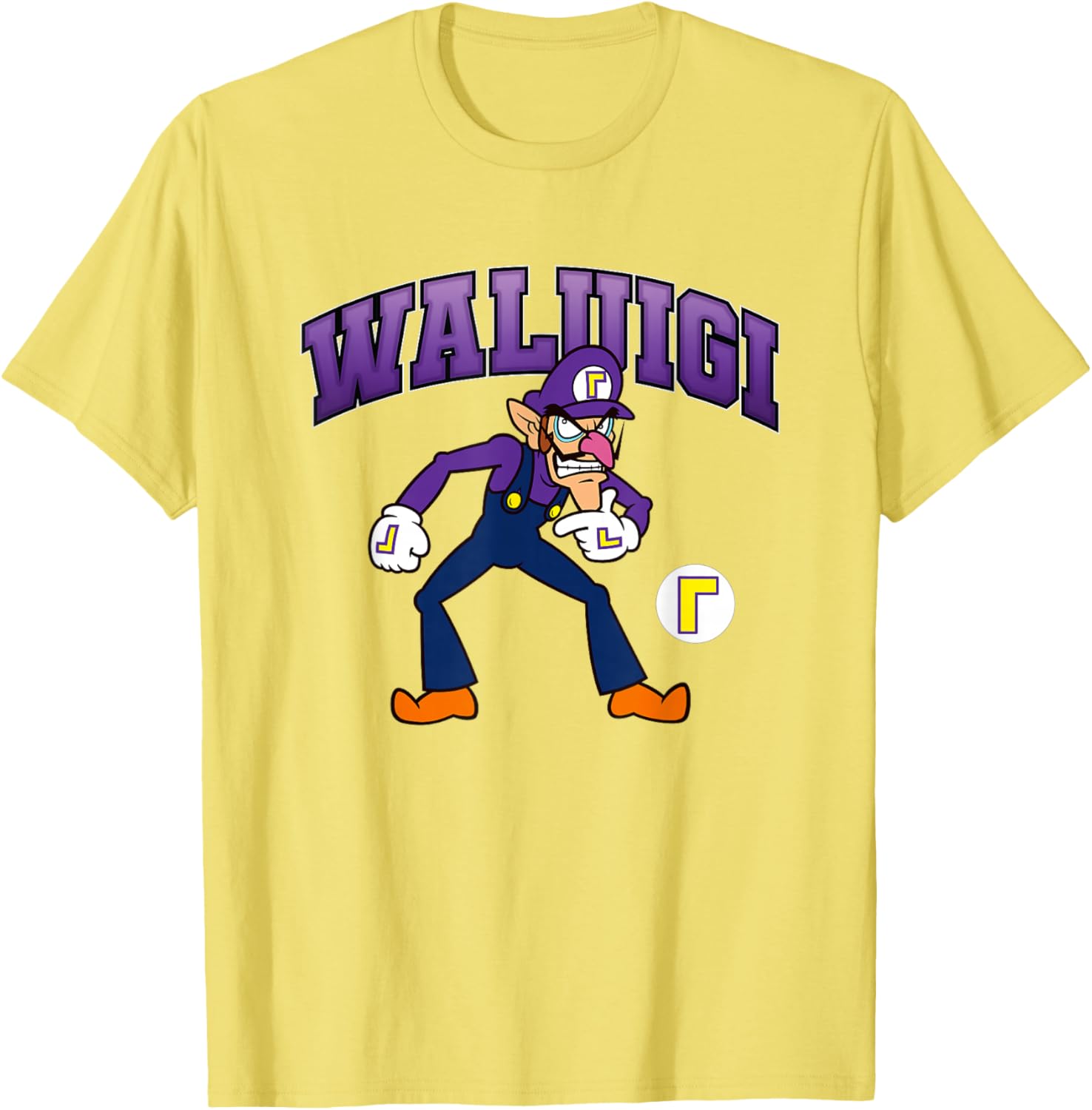 Super Mario Bros Waluigi Big Character Portrait T-Shirt for Fans - 21