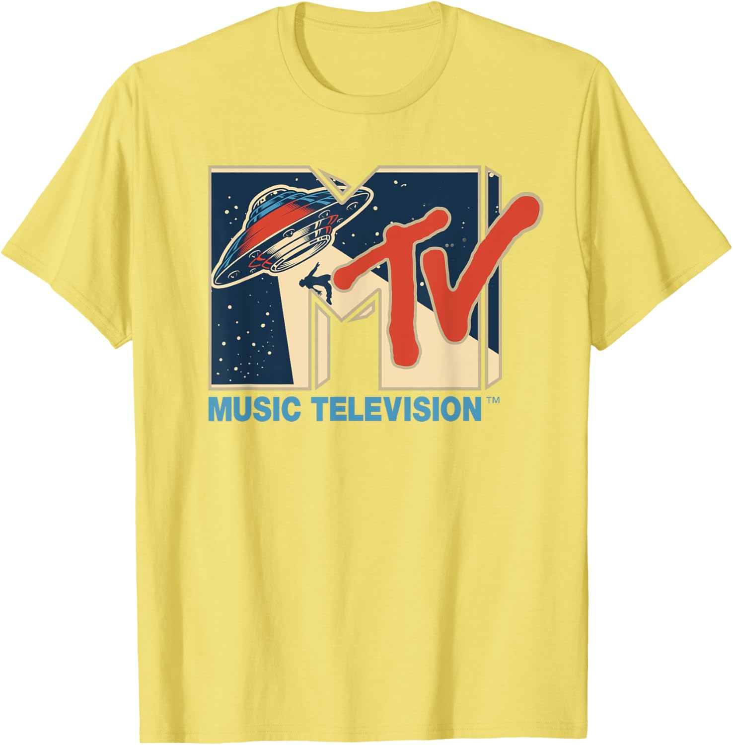 Mademark x MTV Alien UFO Space T-Shirt with Teleporting Beam Design - 4