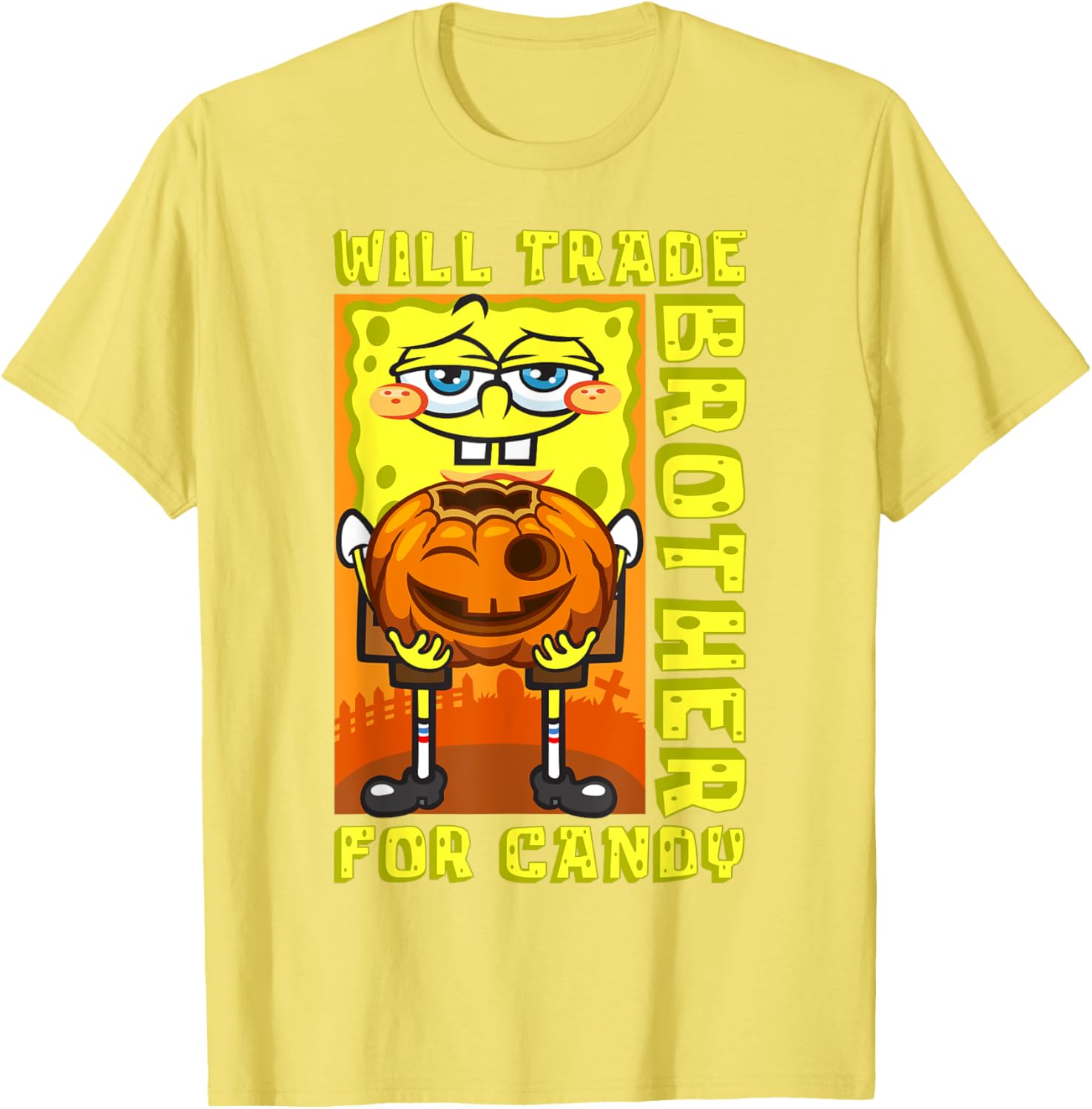 Funny SpongeBob SquarePants T-Shirt - Trade Brother for Candy Gift - 2