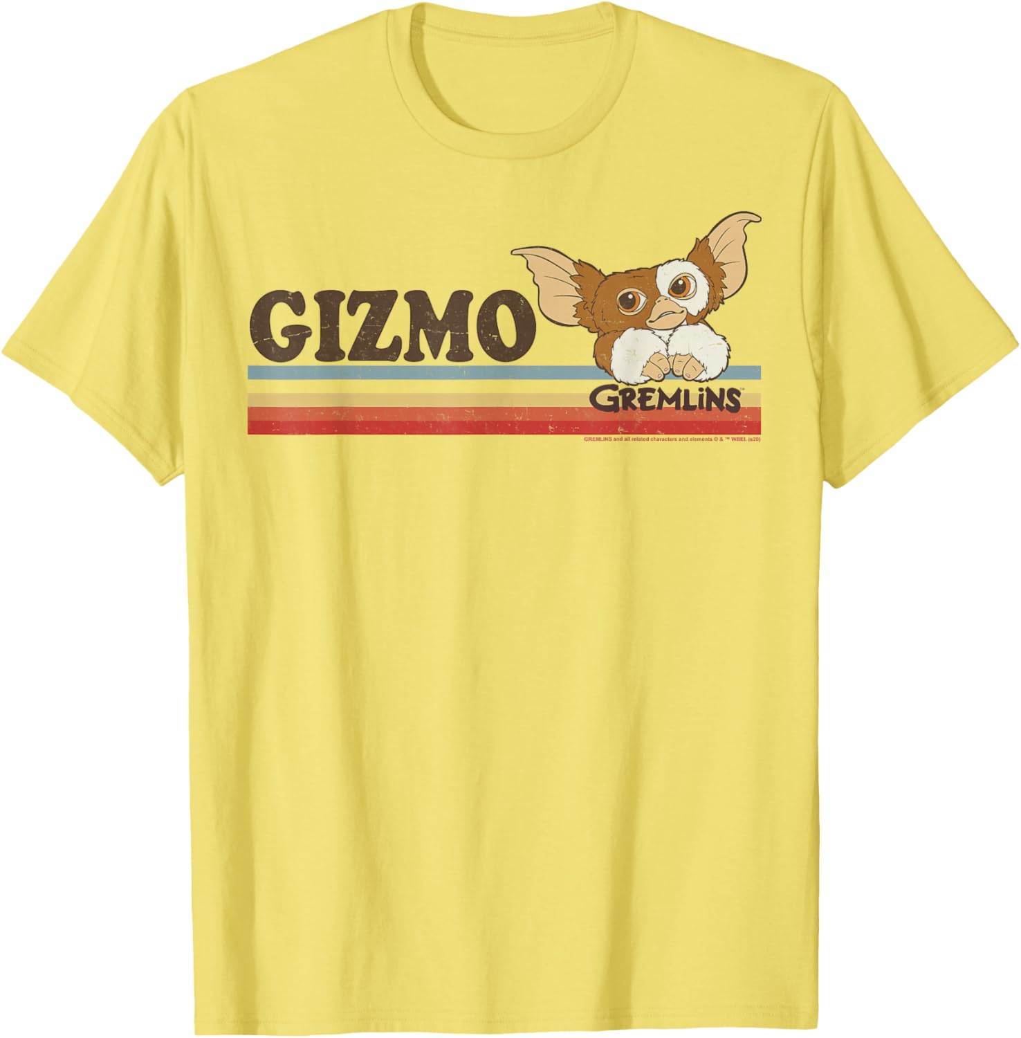 Retro Gremlins Gizmo Stripes T-Shirt for Fans of Classic Movies - 5