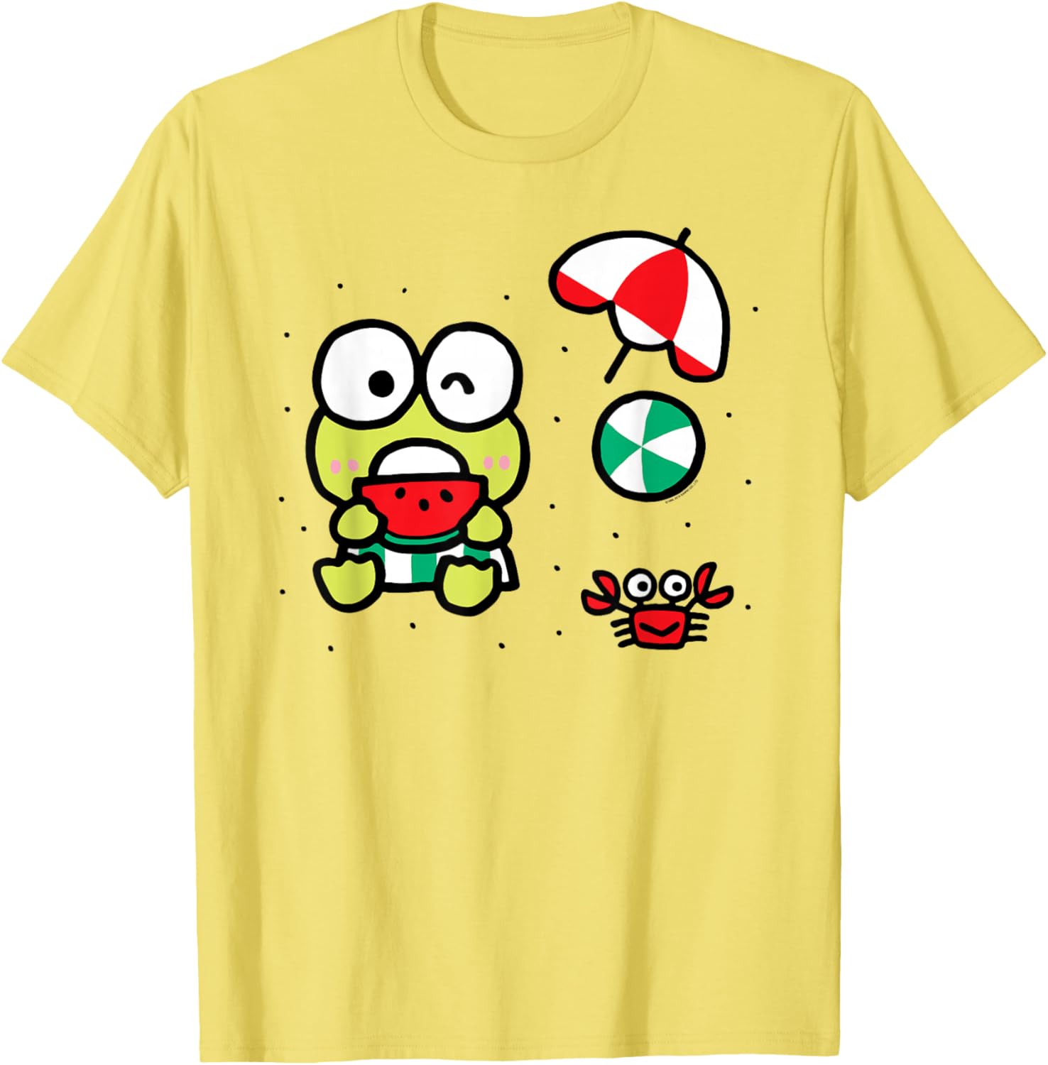Keroppi Beach Summer Watermelon T-Shirt Fun and Cute Summer Apparel - 15