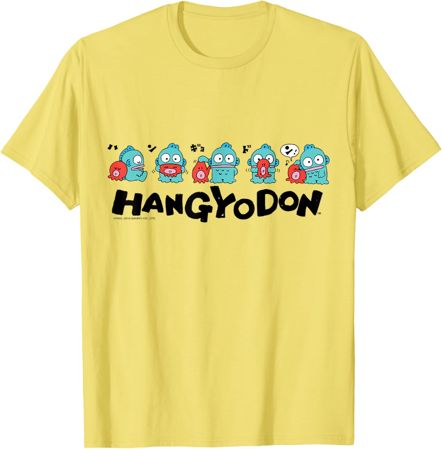 Sanrio Hangyodon and Friends T-Shirt Cute Graphic Tee for Fans - 9