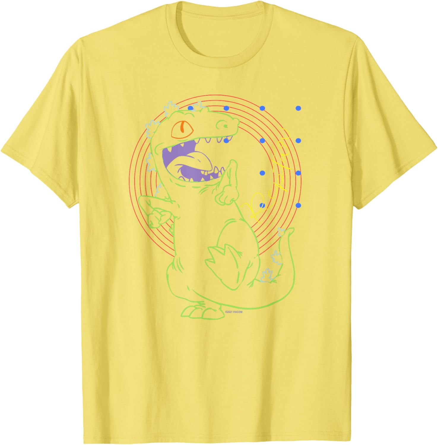 Mademark Rugrats Reptar Retro Outline T-Shirt for Nostalgic Fans - 11
