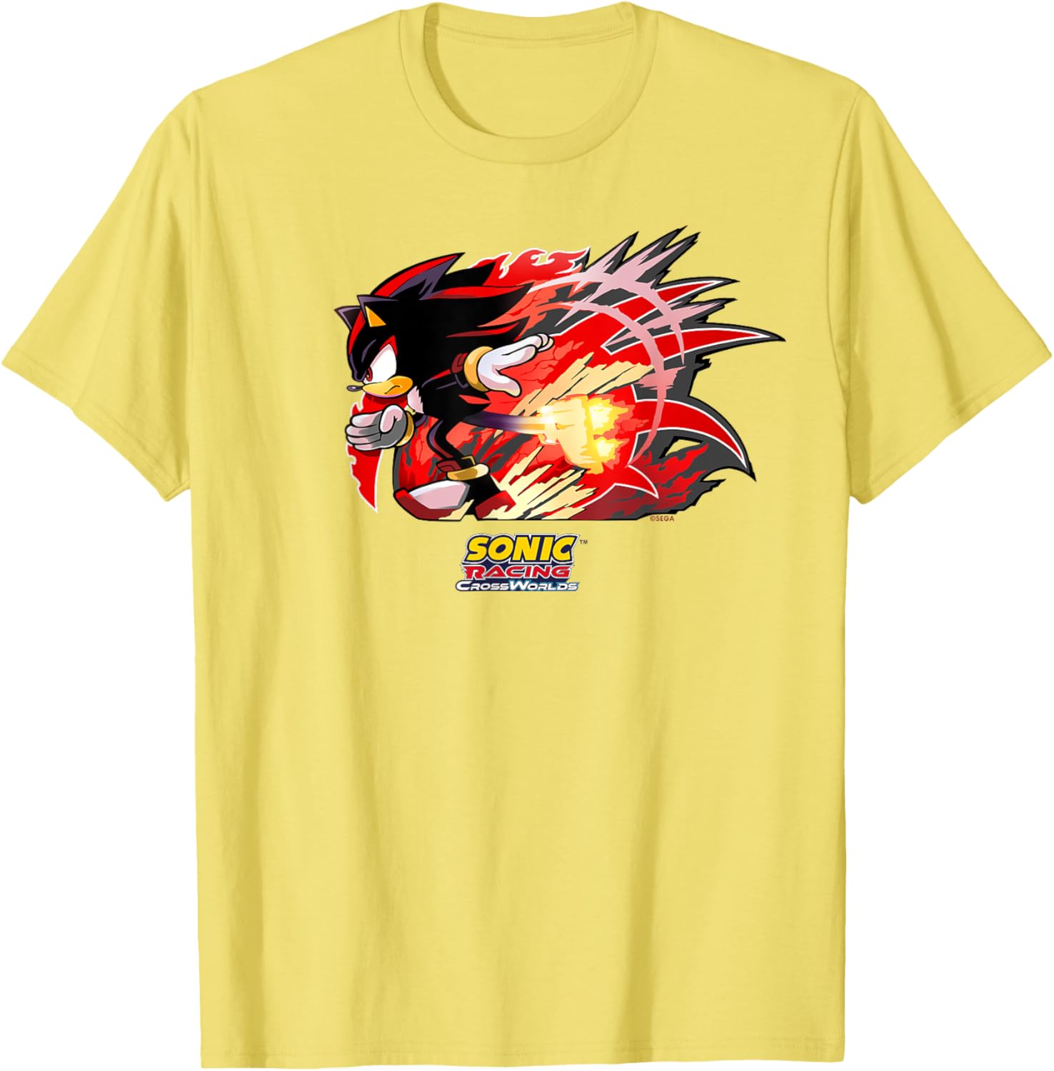 Sonic Racing CrossWorlds Shadow Decal T-Shirt for Gamers and Fans - 28