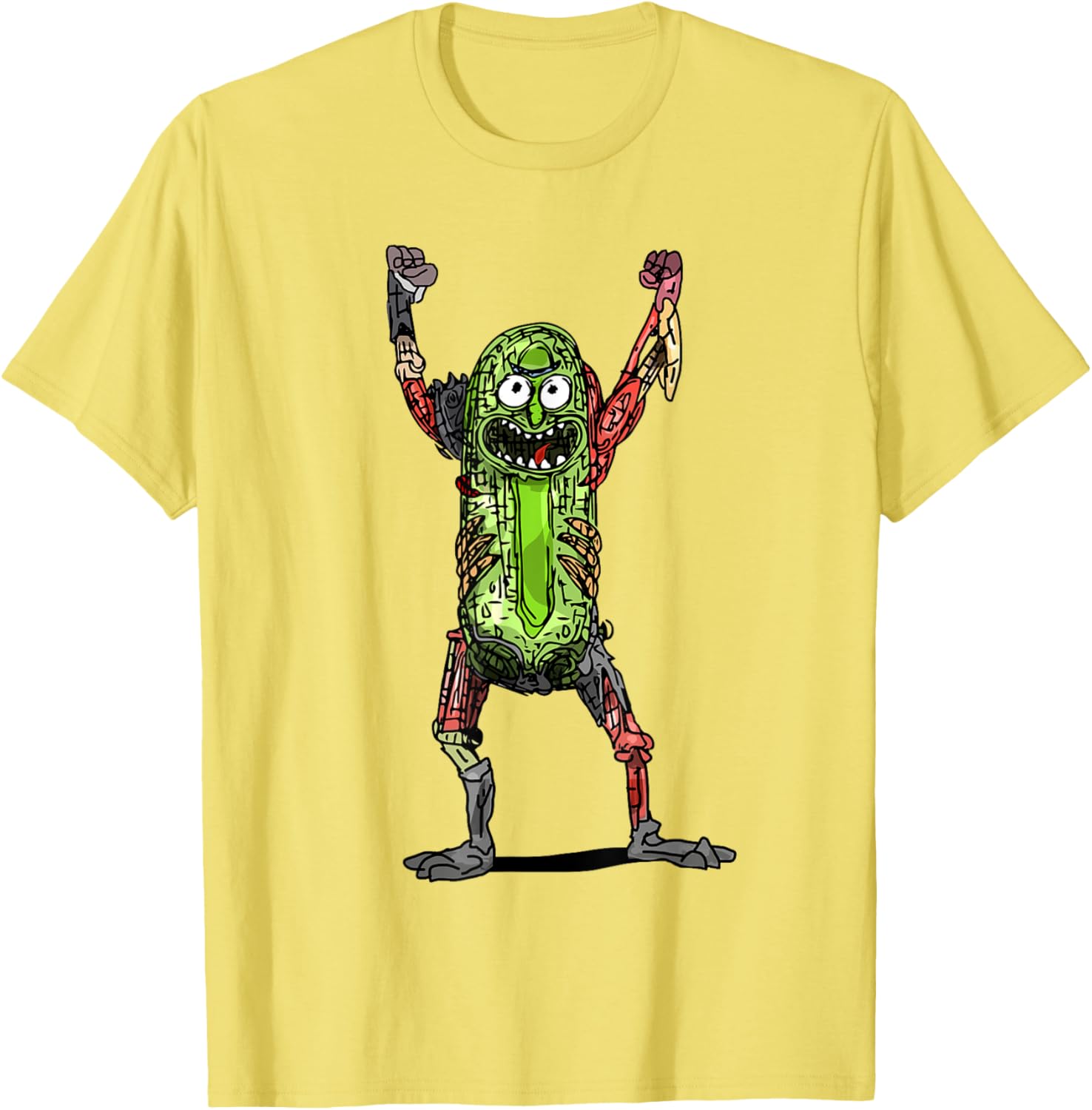 Mademark x Rick and Morty Pickle Rick Black T-Shirt for Fans - 15