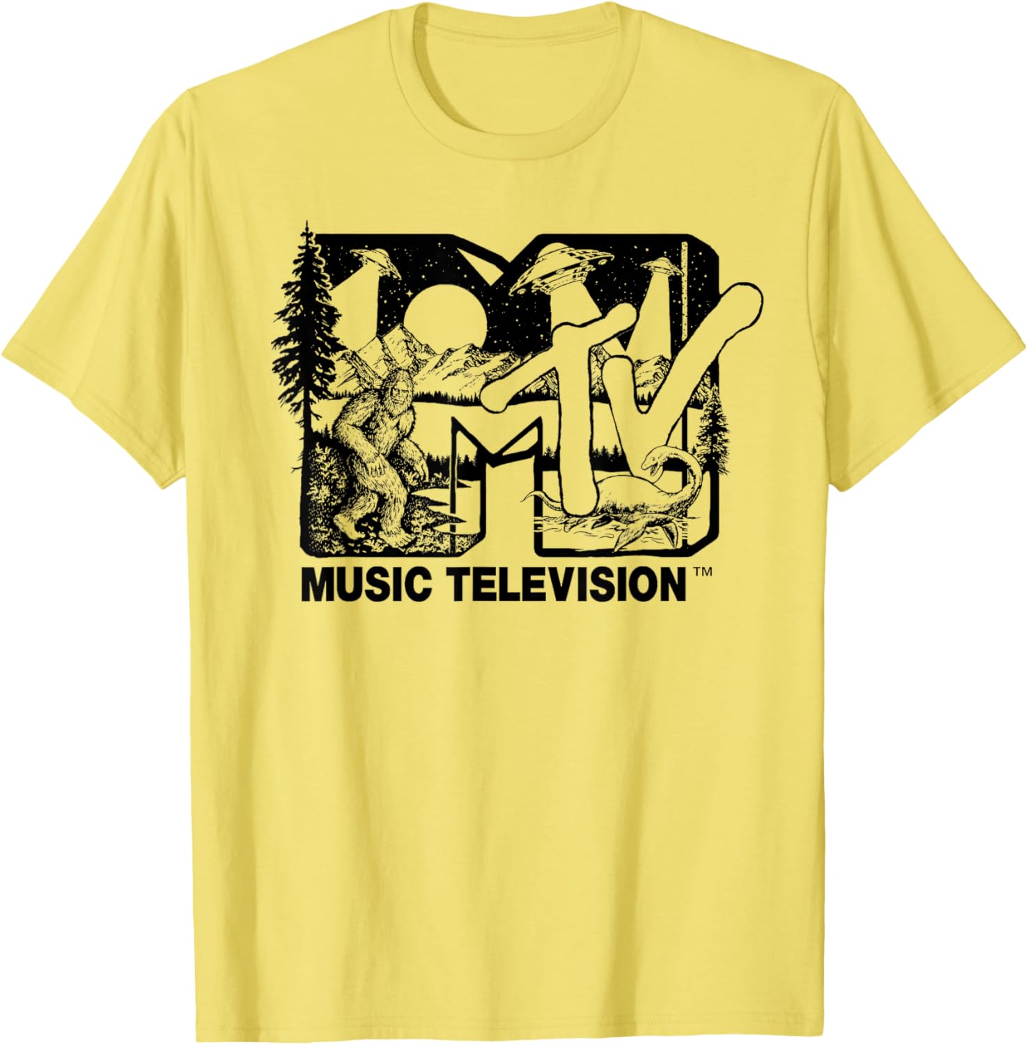 Mademark x MTV Cryptid Logo T-Shirt Featuring Bigfoot UFO & Nessie - 3