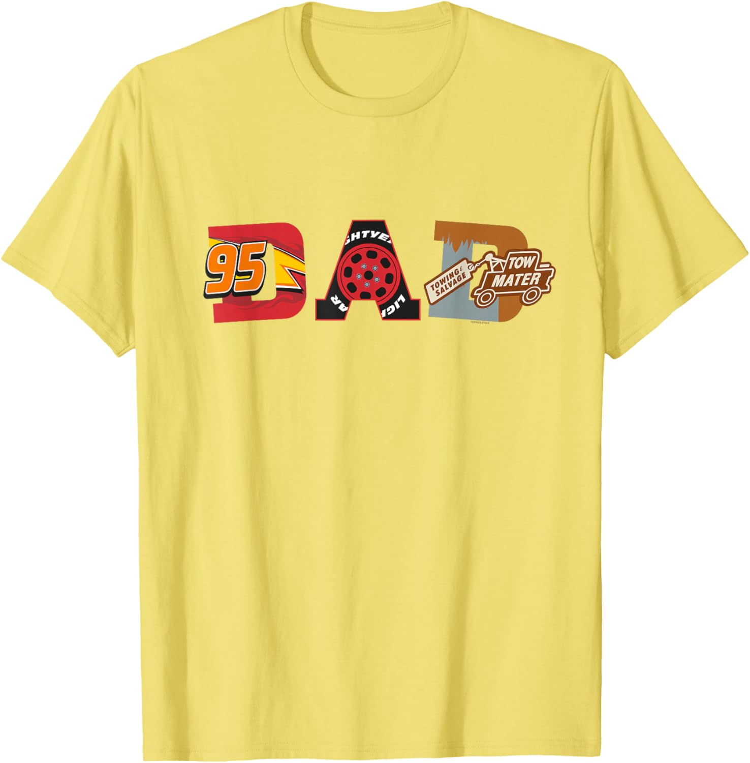 Disney and Pixar Cars Dad Father's Day Birthday T-Shirt for Kids and Dads - 19