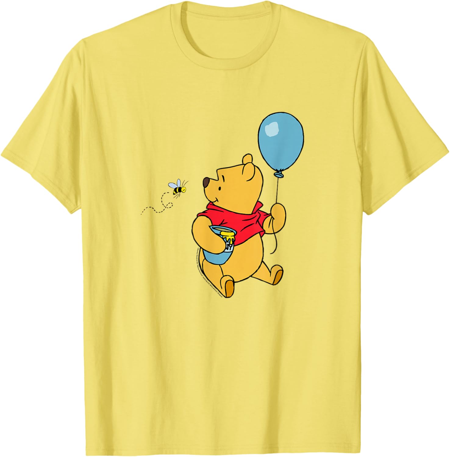 Adorable Disney Winnie the Pooh T-Shirt with Balloon and Honey Design - 1