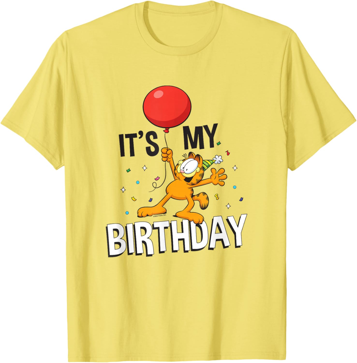 Garfield Birthday Confetti T-Shirt Fun Celebration Attire for Kids - 8