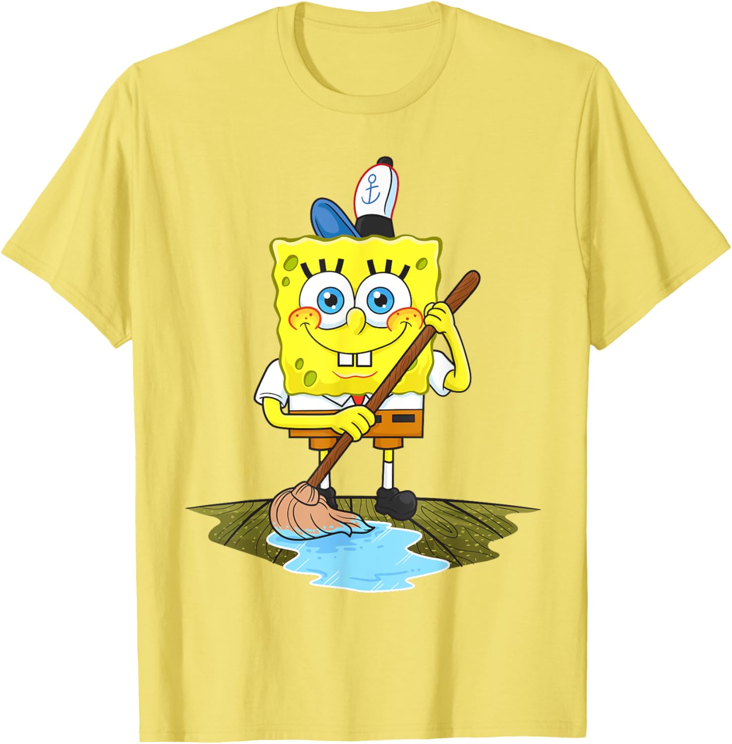 Mademark SpongeBob SquarePants Mopping The Floor T-Shirt for Fans - 1