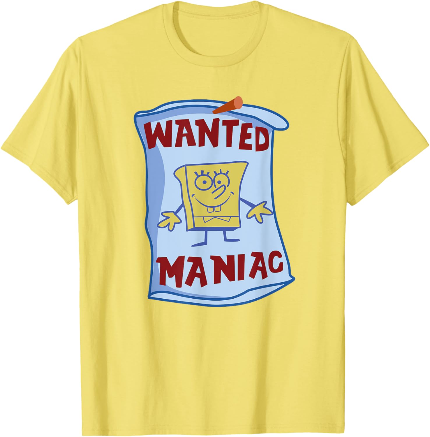 Mademark x SpongeBob SquarePants Wanted Maniac T-Shirt Fun Apparel - 15