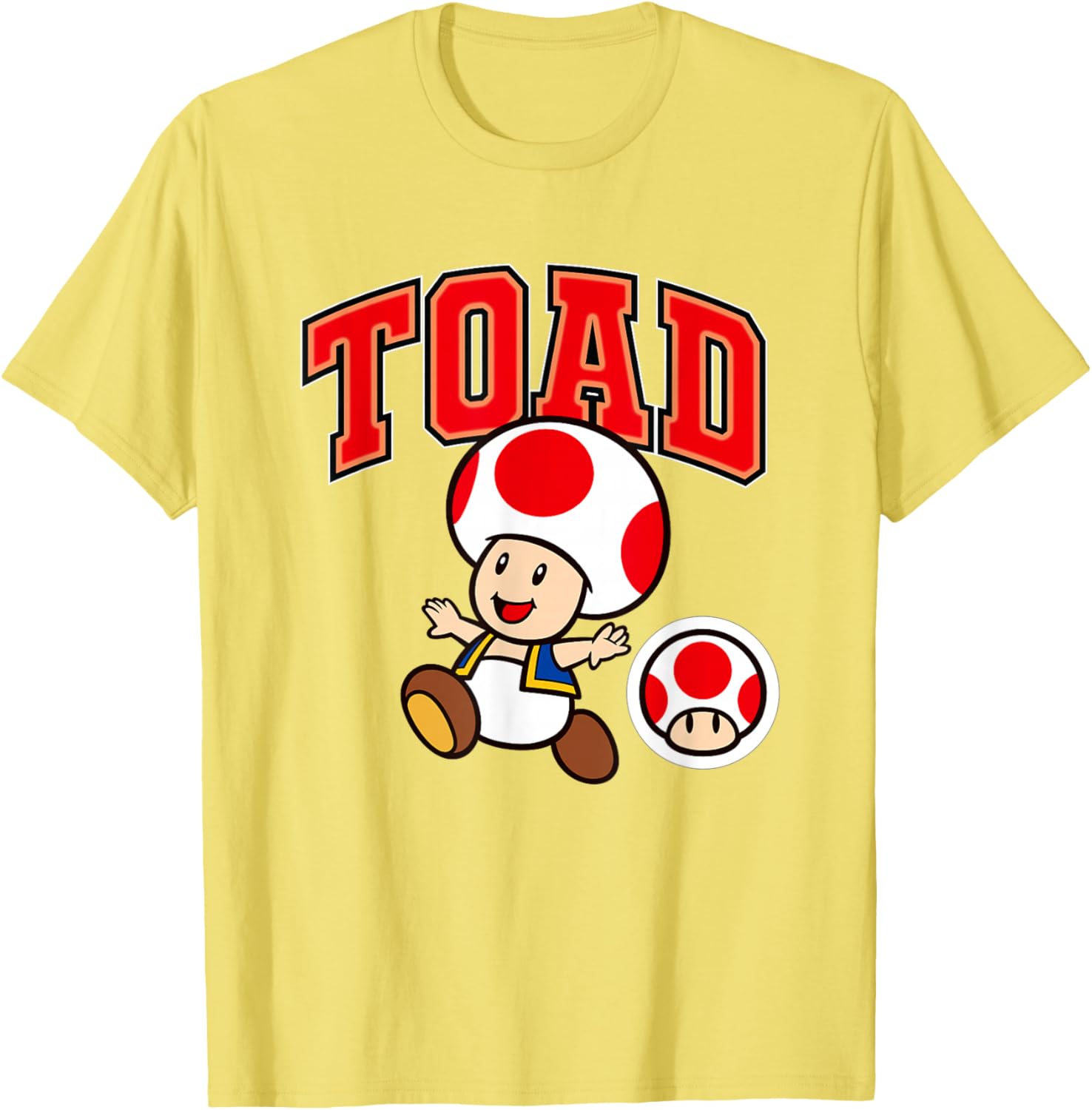 Super Mario Toad Collegiate Style T-Shirt for Fun Gaming Fashion - 25