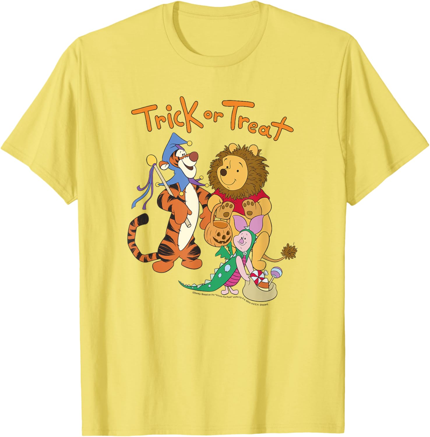 Disney Winnie The Pooh Halloween Group Shot Trick or Treat T-Shirt - 8