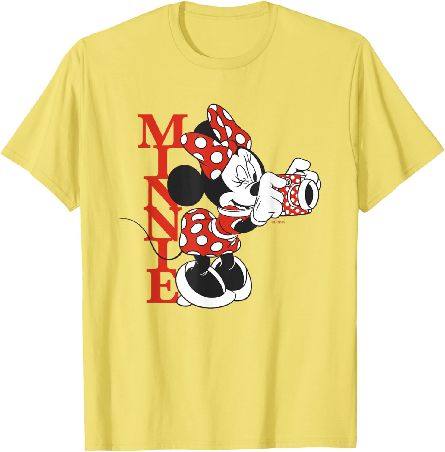 Vintage Disney Minnie Mouse Polka Dot T-Shirt with Camera for Fashion Lovers - 11