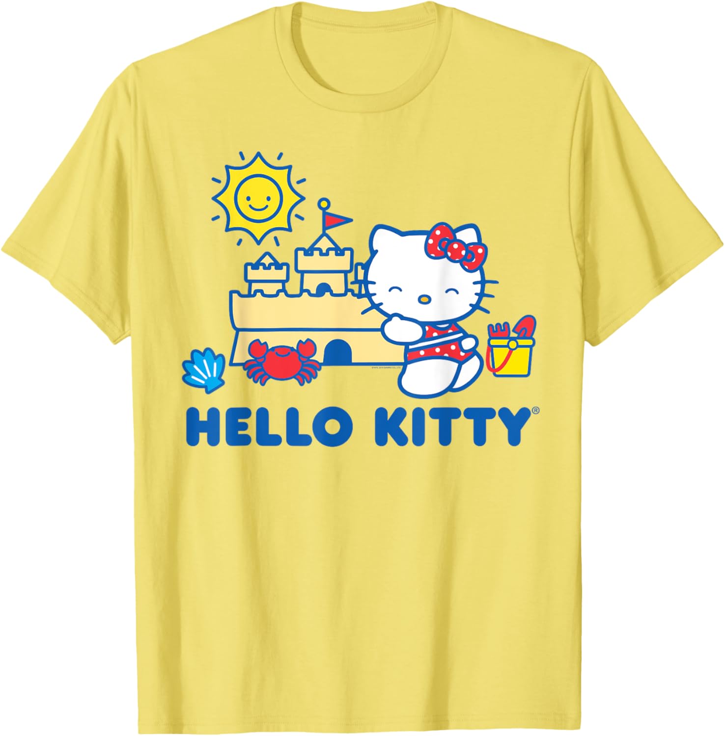 Hello Kitty Summer Sandcastle T-Shirt for Beach Fun and Playful Style - 8