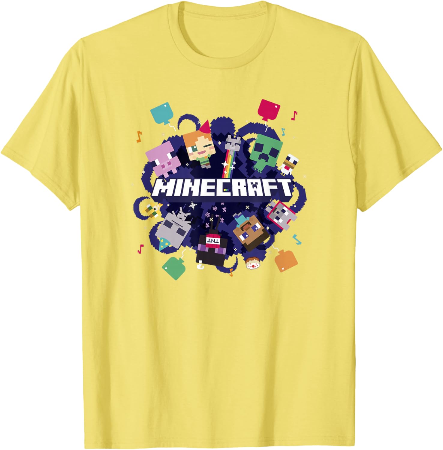 Minecraft Chibi Mobs Party Celebration T-Shirt for Fun Fans - 10