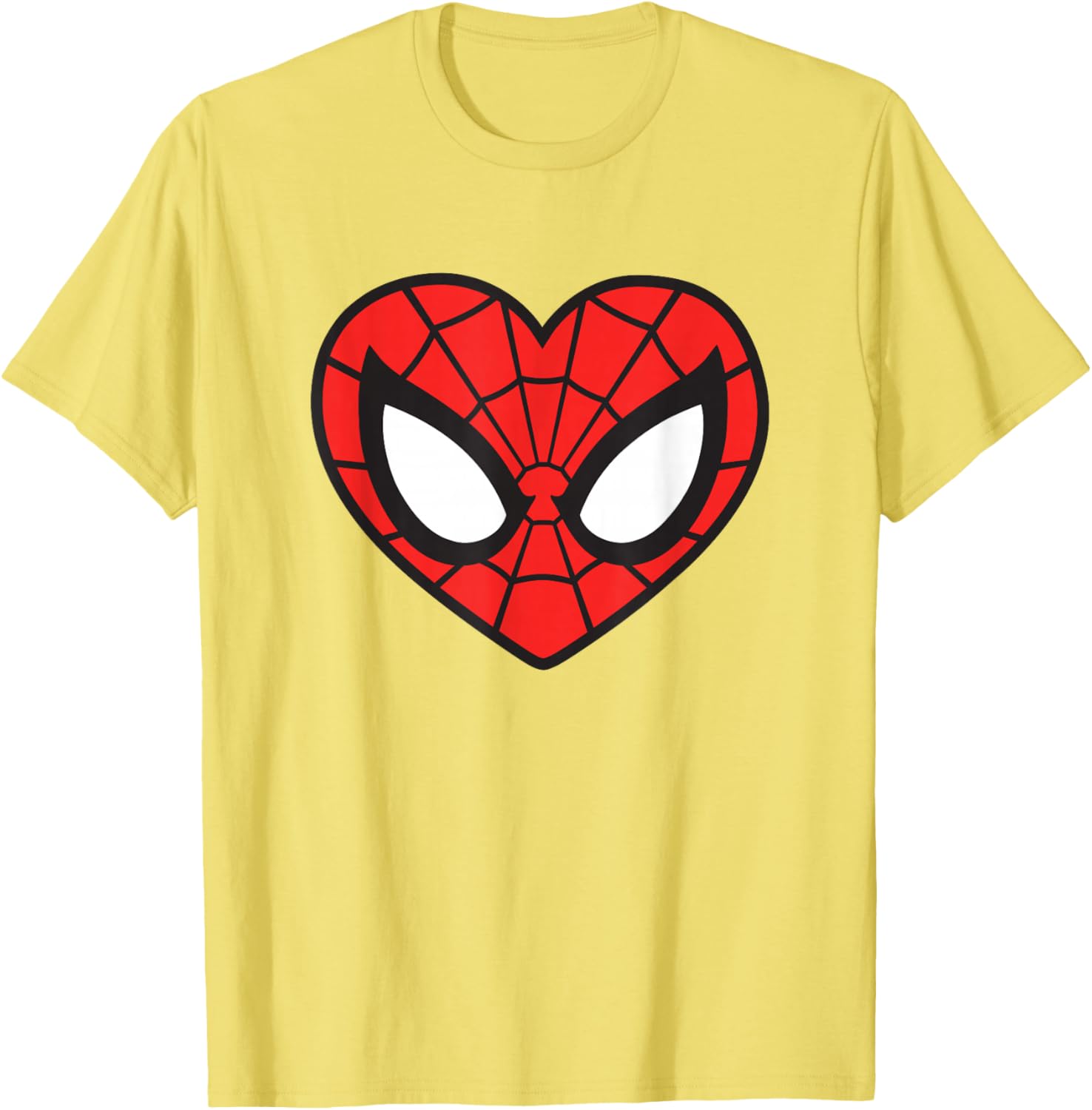 Marvel Spider-Man Heart Mask Logo T-Shirt Stylish Graphic Tee for Fans - 2