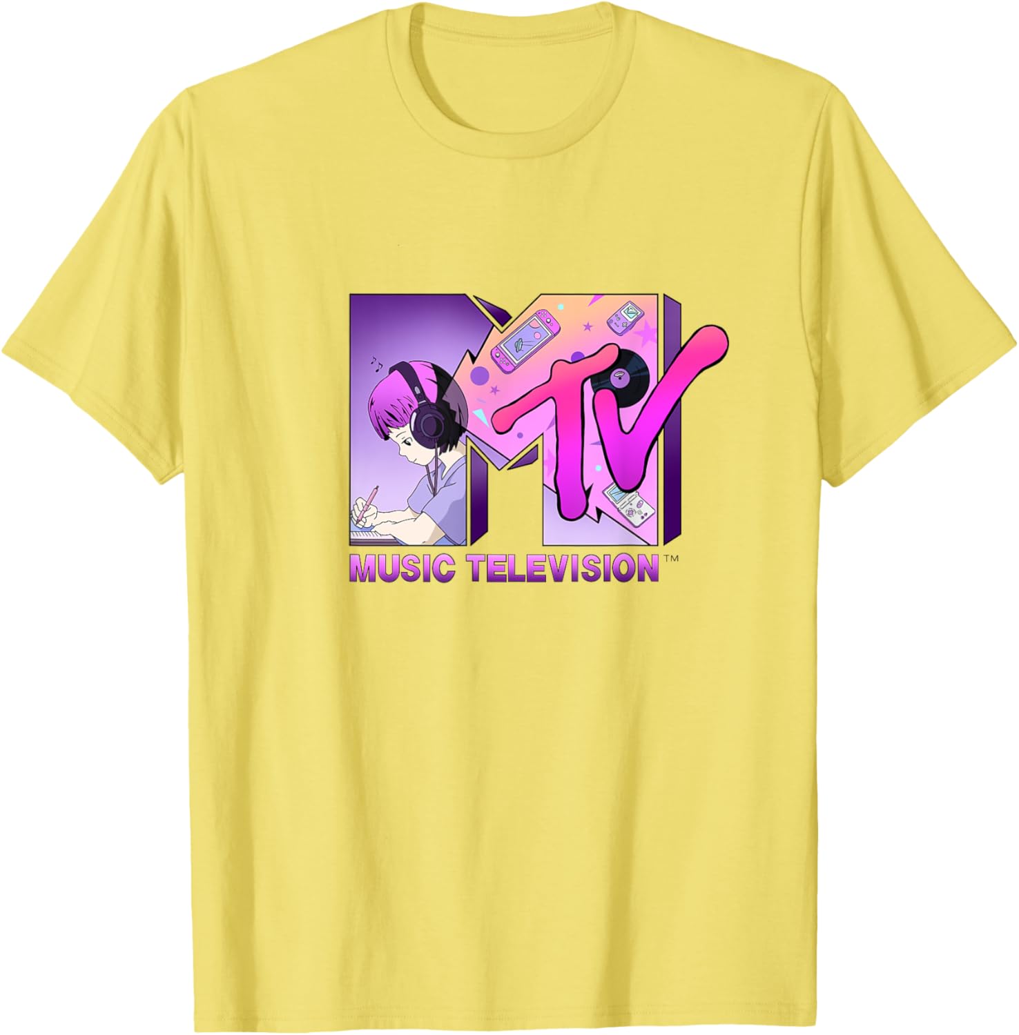 Mademark x MTV Anime Gamer Style T-Shirt with Official MTV Logo - 11
