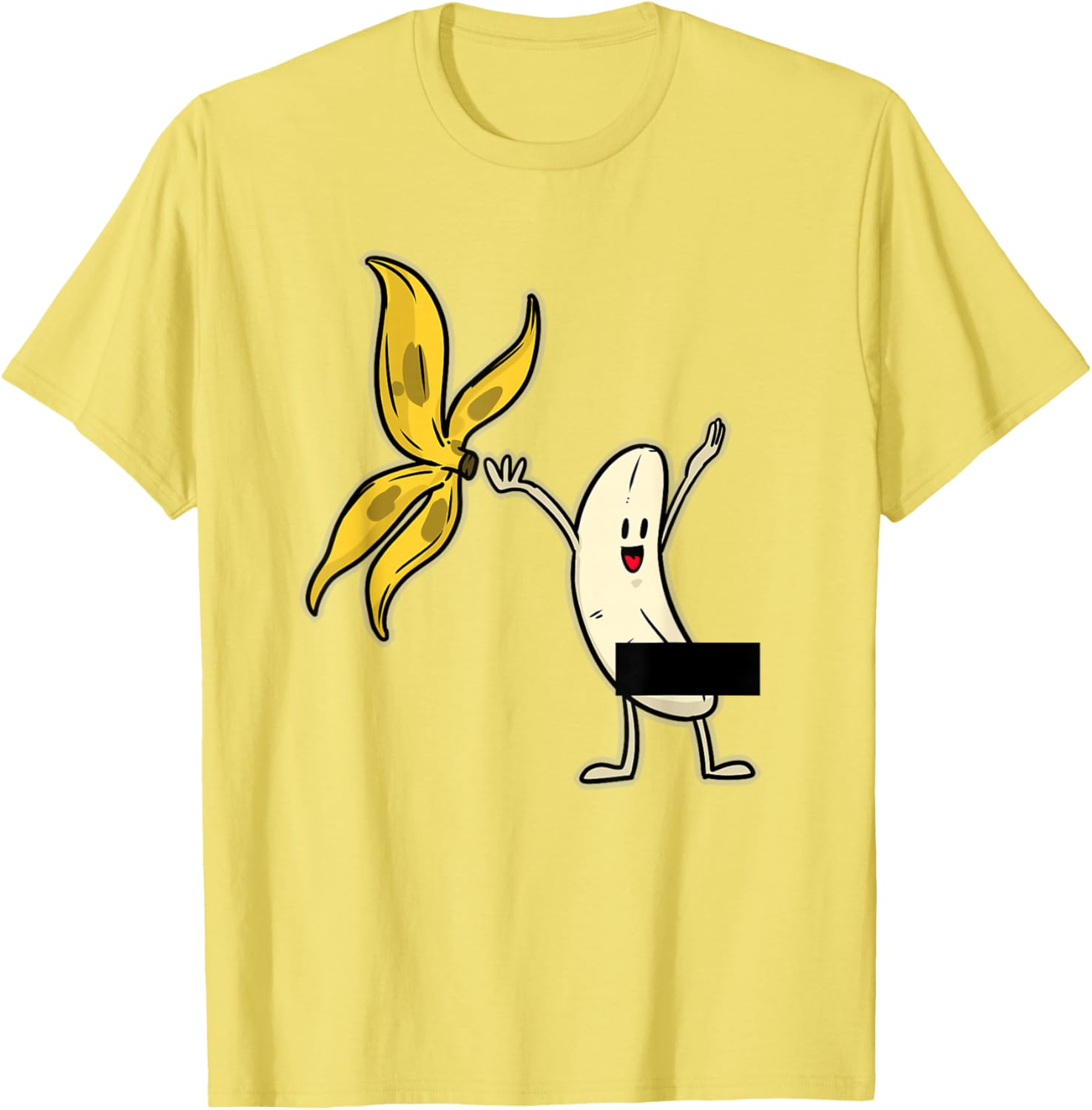Funny Banana Striptease Censored Adult Tee Shirt for Humor Lovers - 17