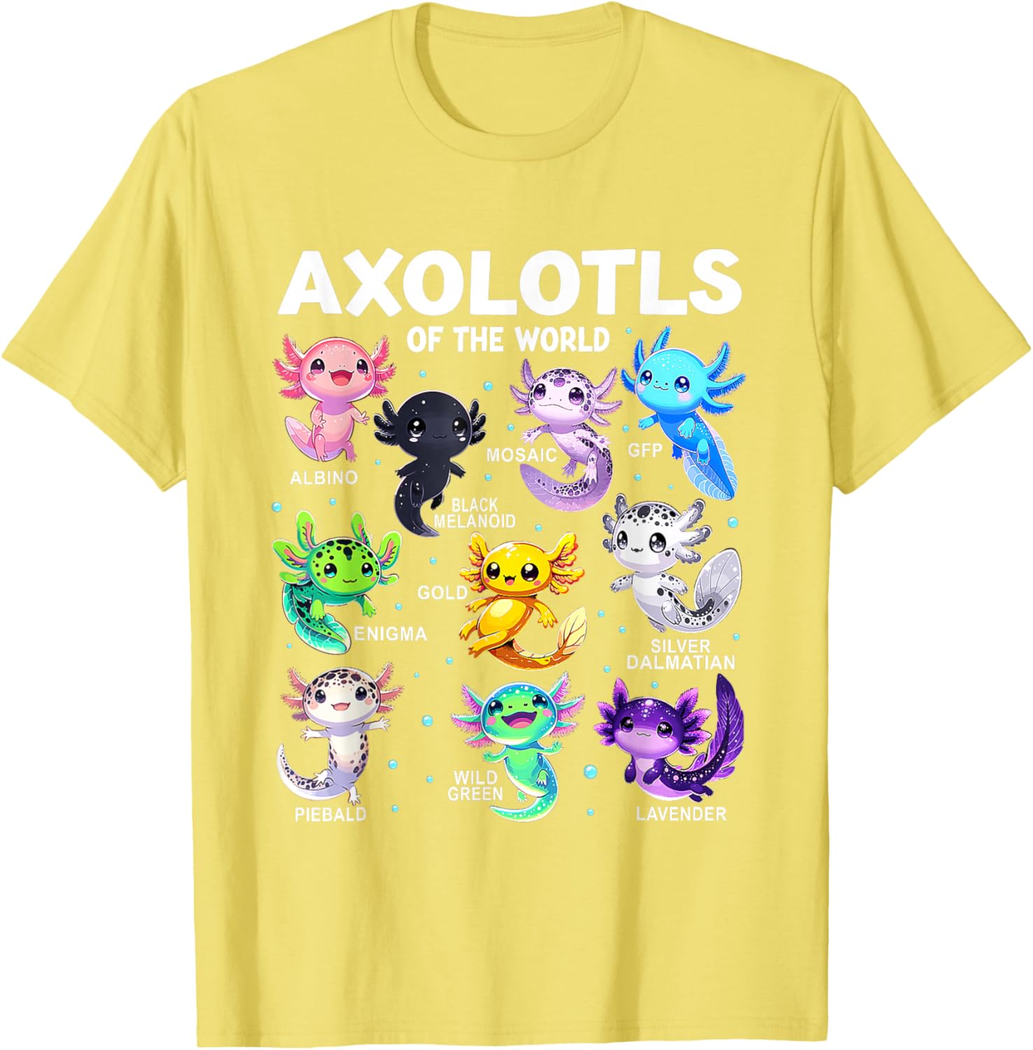 Kawaii Axolotl Graphic Tee Cute Animal T-Shirt for Axolotl Lovers - 10