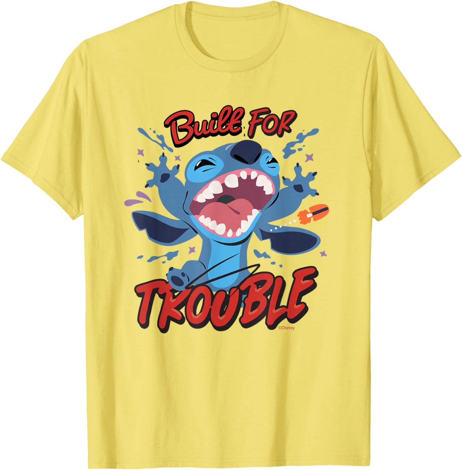 Disney Stitch Built for Trouble T-Shirt Fun Apparel for Fans of Lilo and Stitch - 18