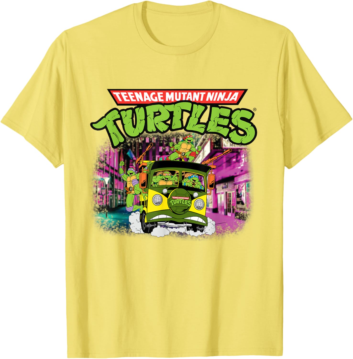 Mademark x TMNT Classic Bus T-Shirt for Teenage Mutant Ninja Turtles Fans - 8