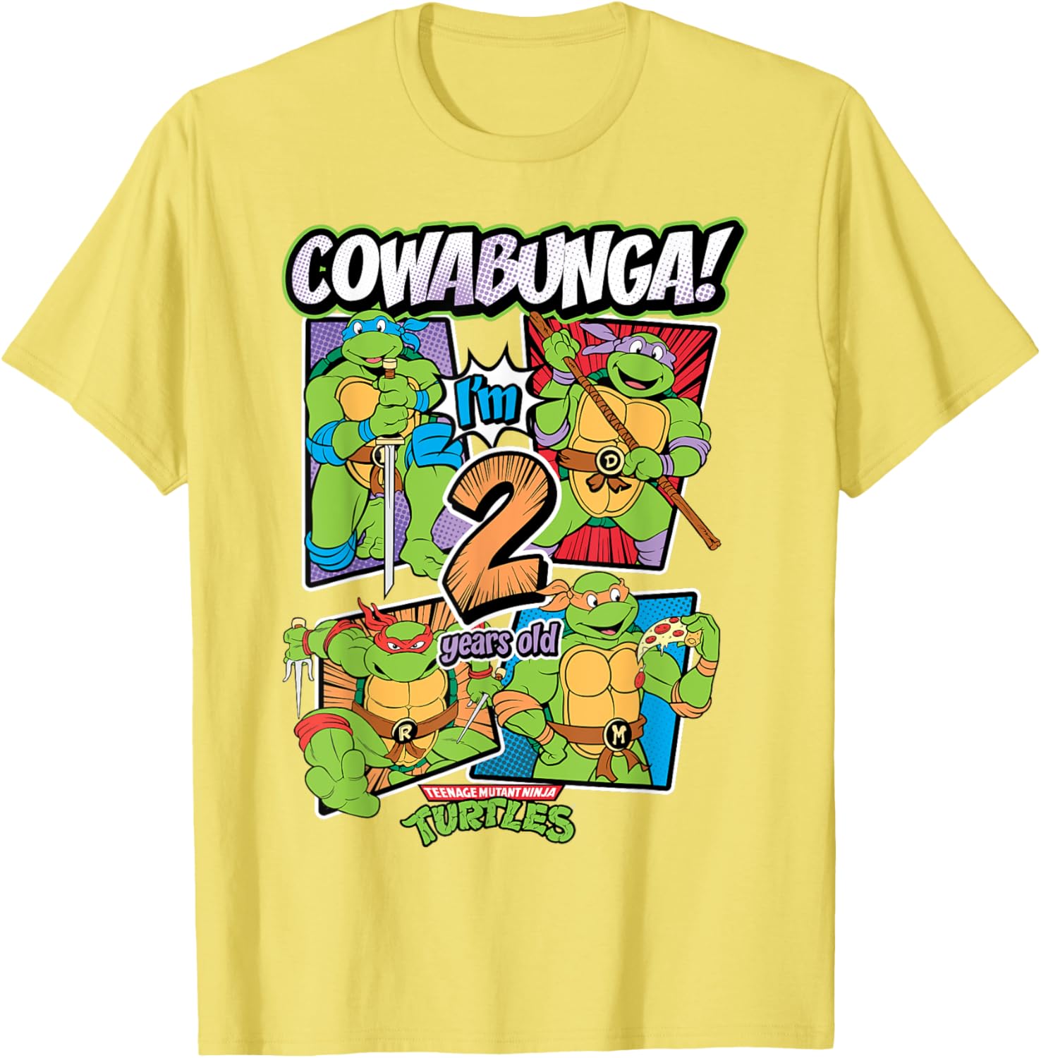 Cowabunga I'm 2 Years Old TMNT T-Shirt for Kids - Fun Birthday Apparel - 10
