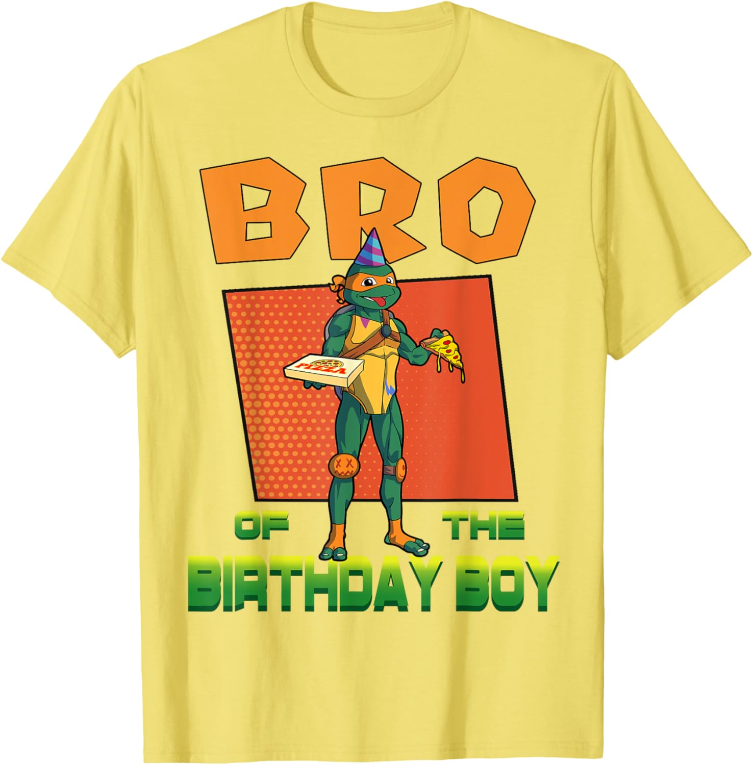 Mademark TMNT Mikey Birthday Boy Pizza Party T-Shirt for Kids - 20