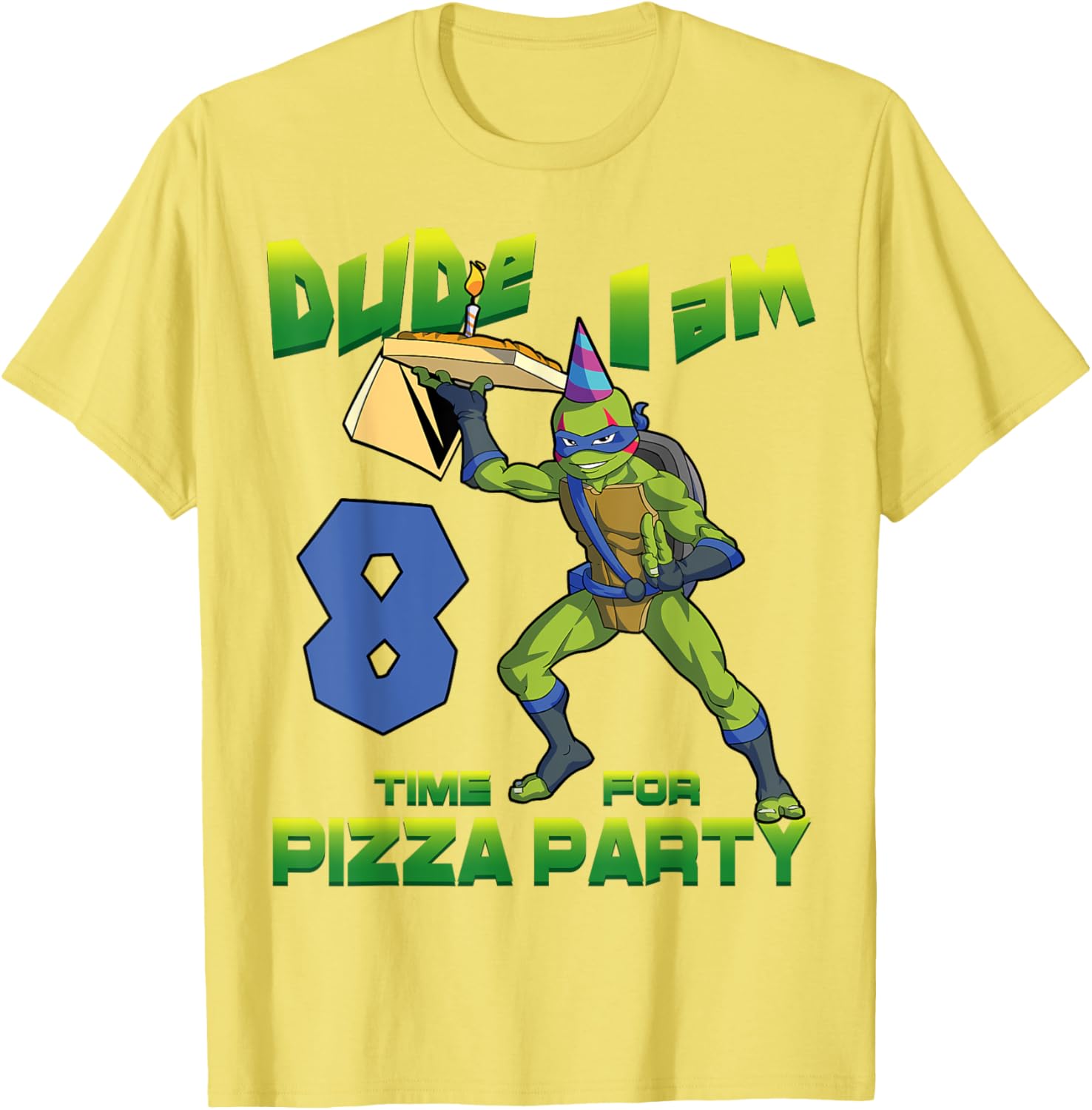 Mademark TMNT Leo Pizza Birthday T-Shirt for 8 Year Old Boys Fun Gift - 21