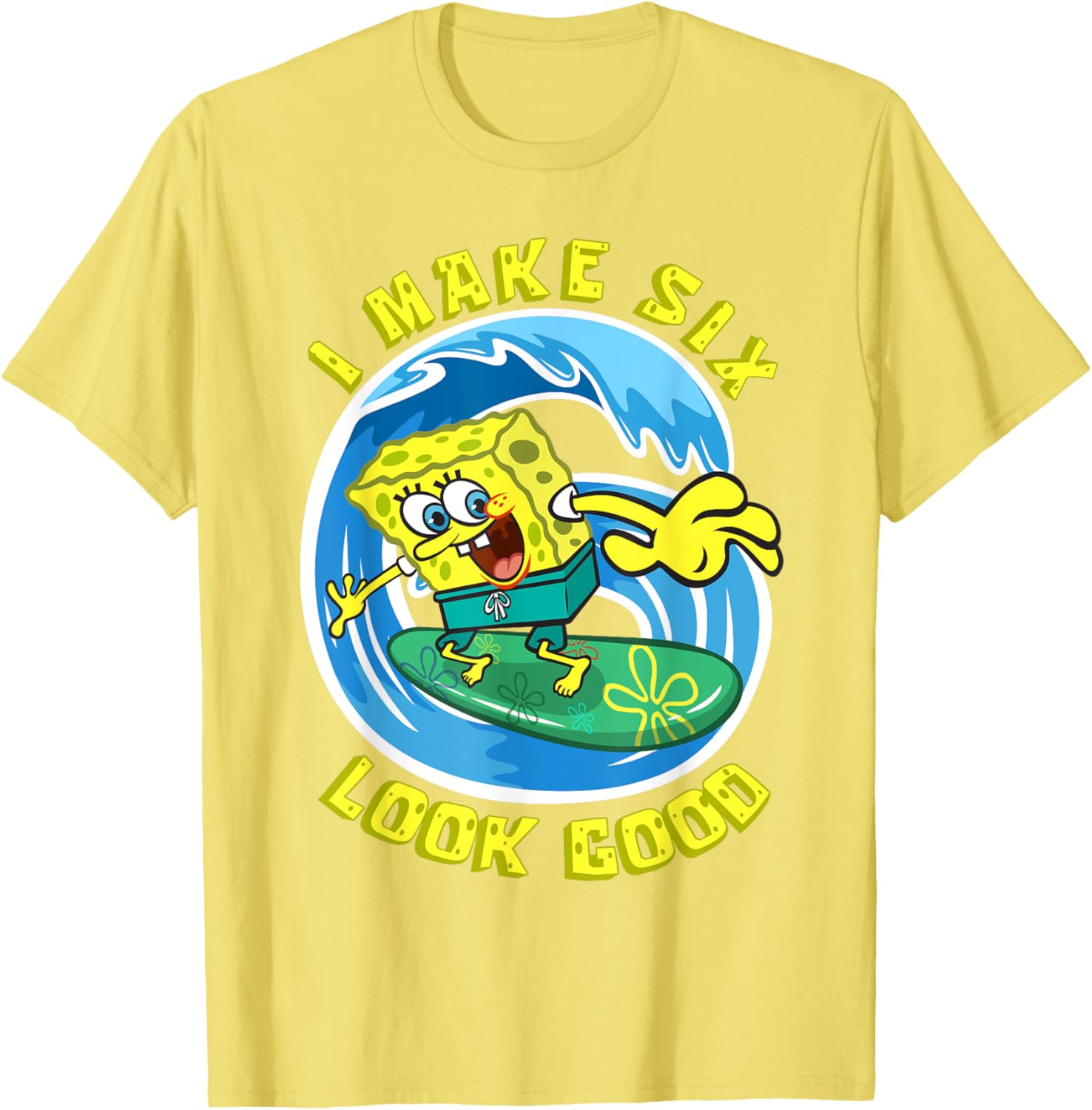 Mademark SpongeBob SquarePants 6th Birthday T-Shirt for Kids Fun Gift - 6