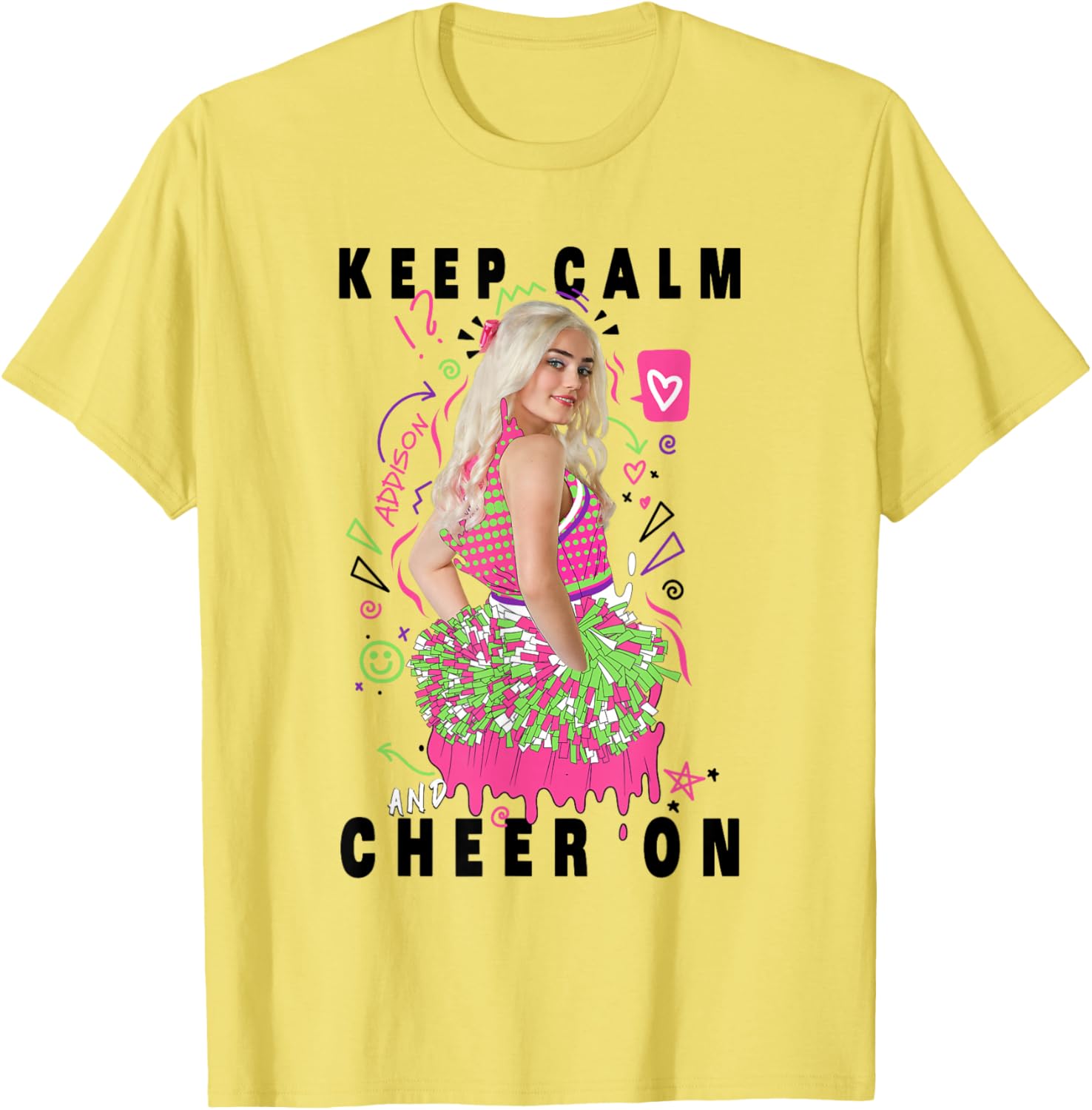 Disney Channel Zombies 2 Addison Keep Calm Cheer On T-Shirt for Fans - 4