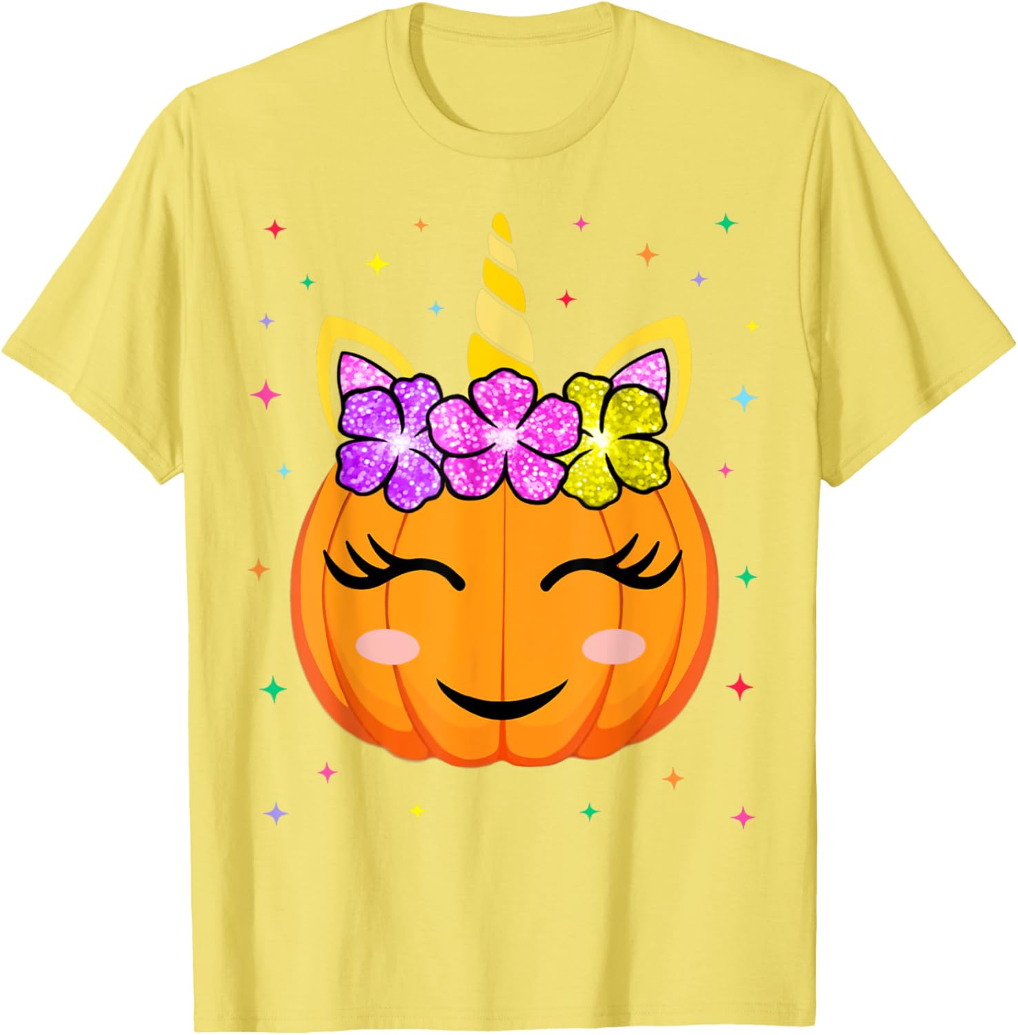 Cute Unicorn Pumpkin Halloween T-Shirt for Girls - Fun Kids Costume - 7