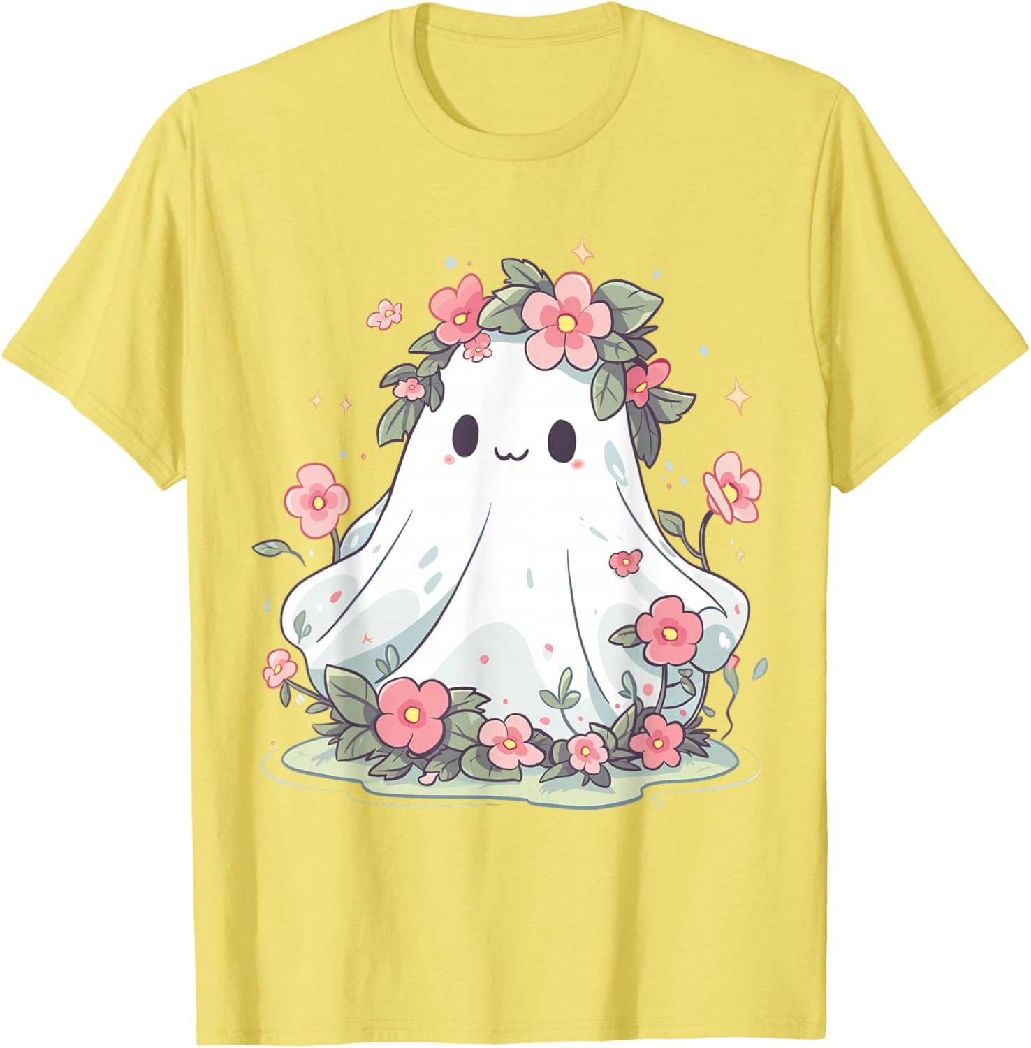 Floral Ghost Halloween Shirt for Girls and Women – Fun Costume T-Shirt - 10