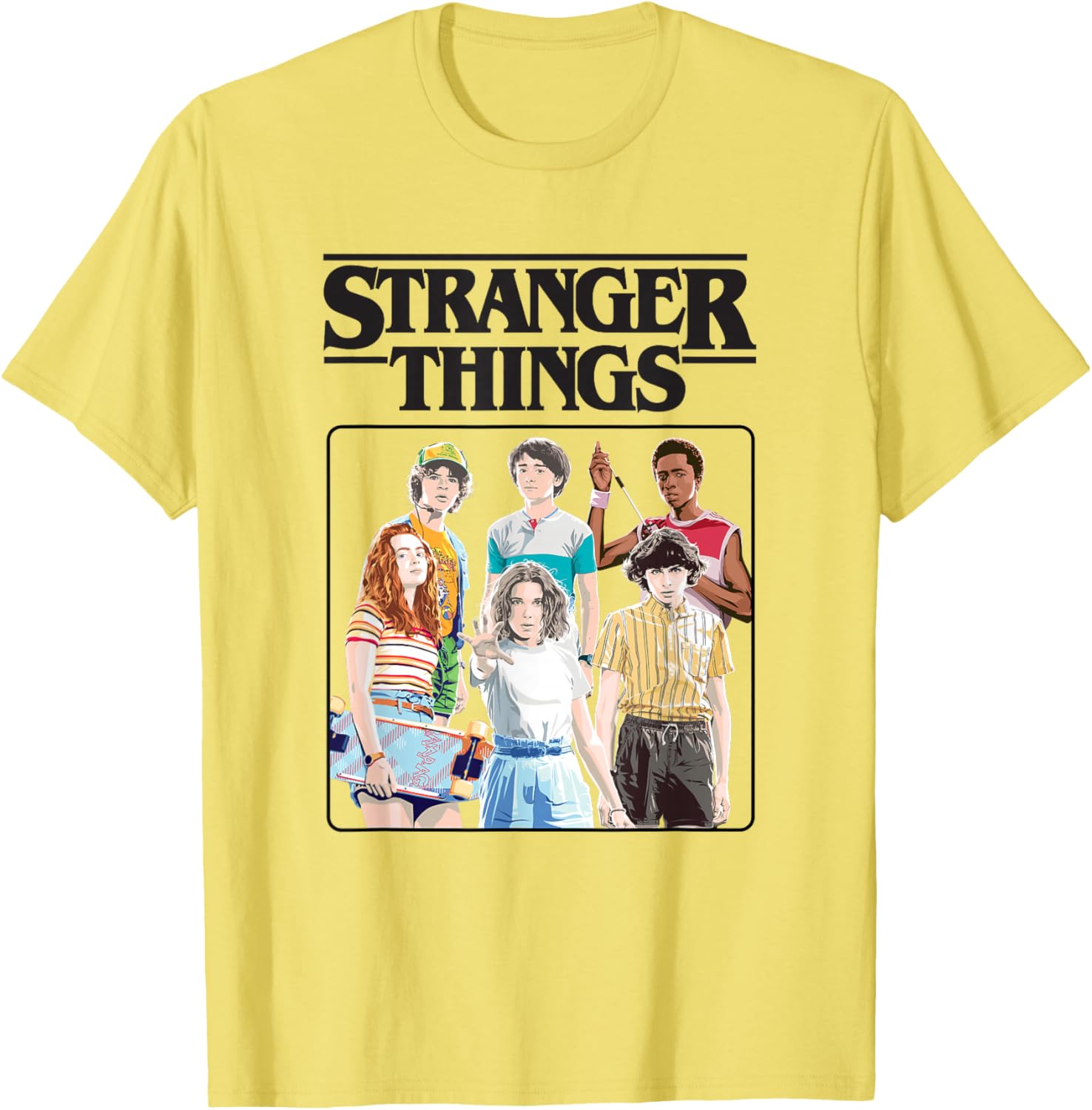 Stranger Things Vintage Eighties T-Shirt with Retro Group Logo Design - 8