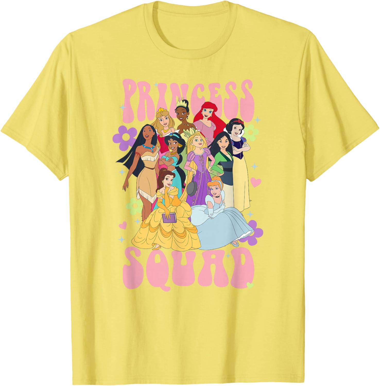Disney Princess Epic Squad Girl Power Floral T-Shirt for Girls - 9