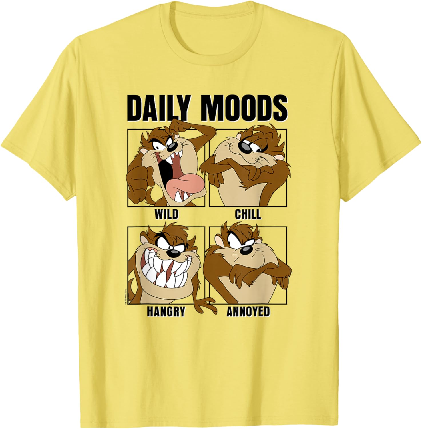 Looney Tunes Tazmanian Devil Daily Moods Panel T-Shirt for Fun Lovers - 4