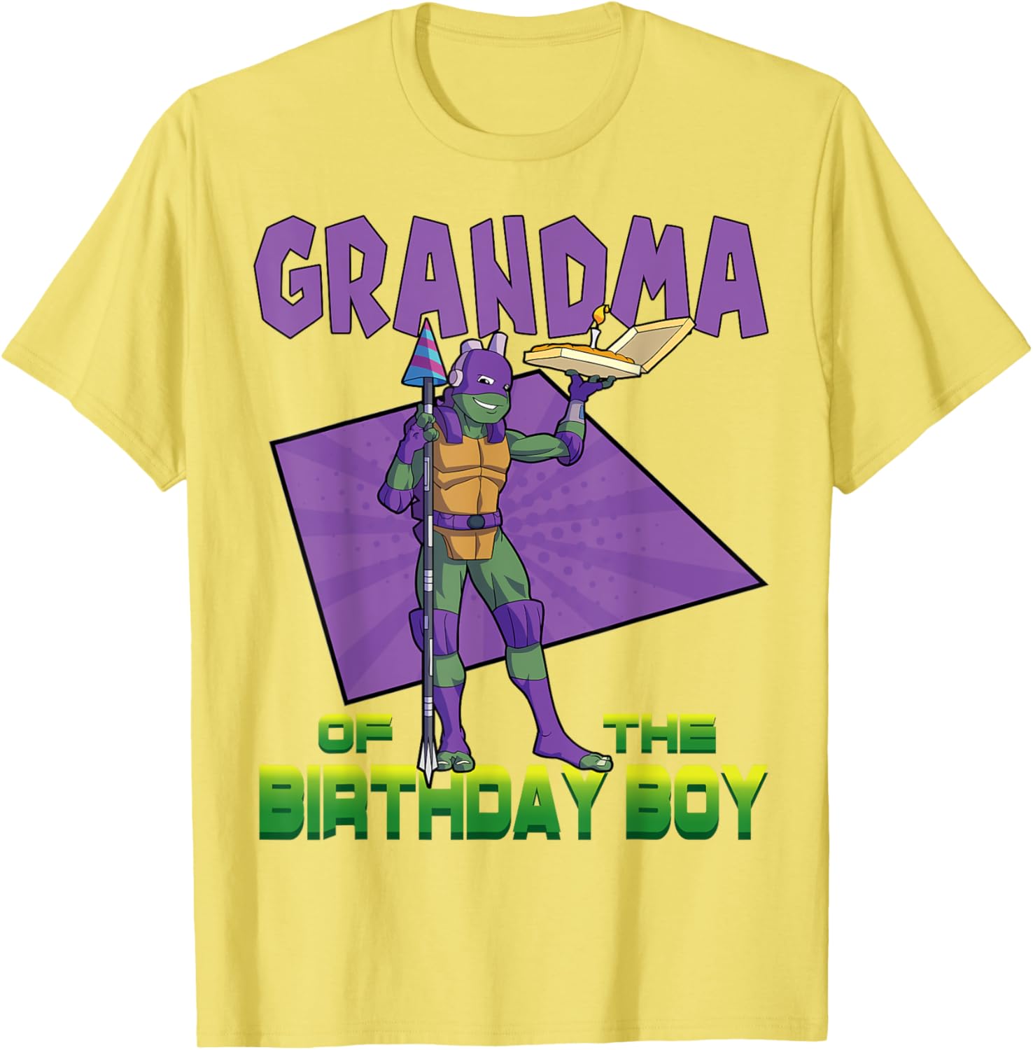 Mademark Teenage Mutant Ninja Turtles Donnie Birthday Pizza T-Shirt - 9
